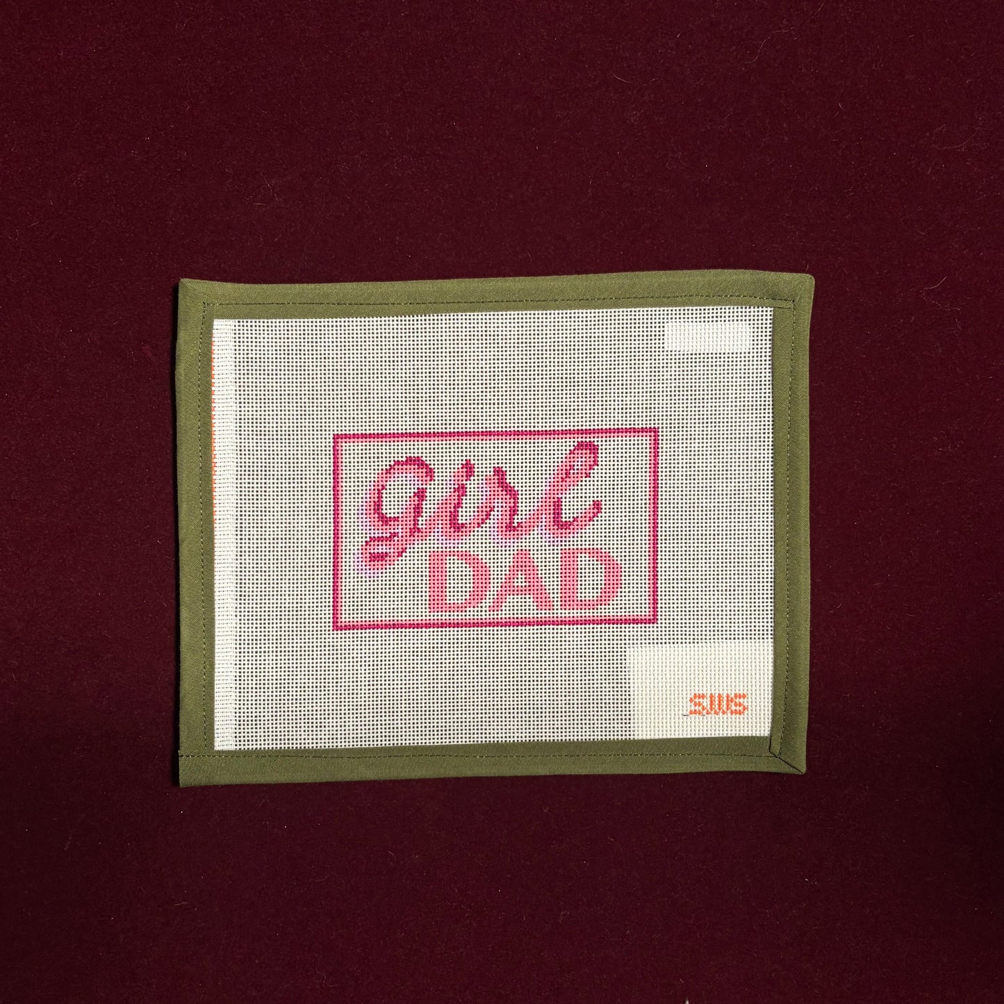 Girl Dad-Canvas-Stitching with Stacey-The Pepper Pot