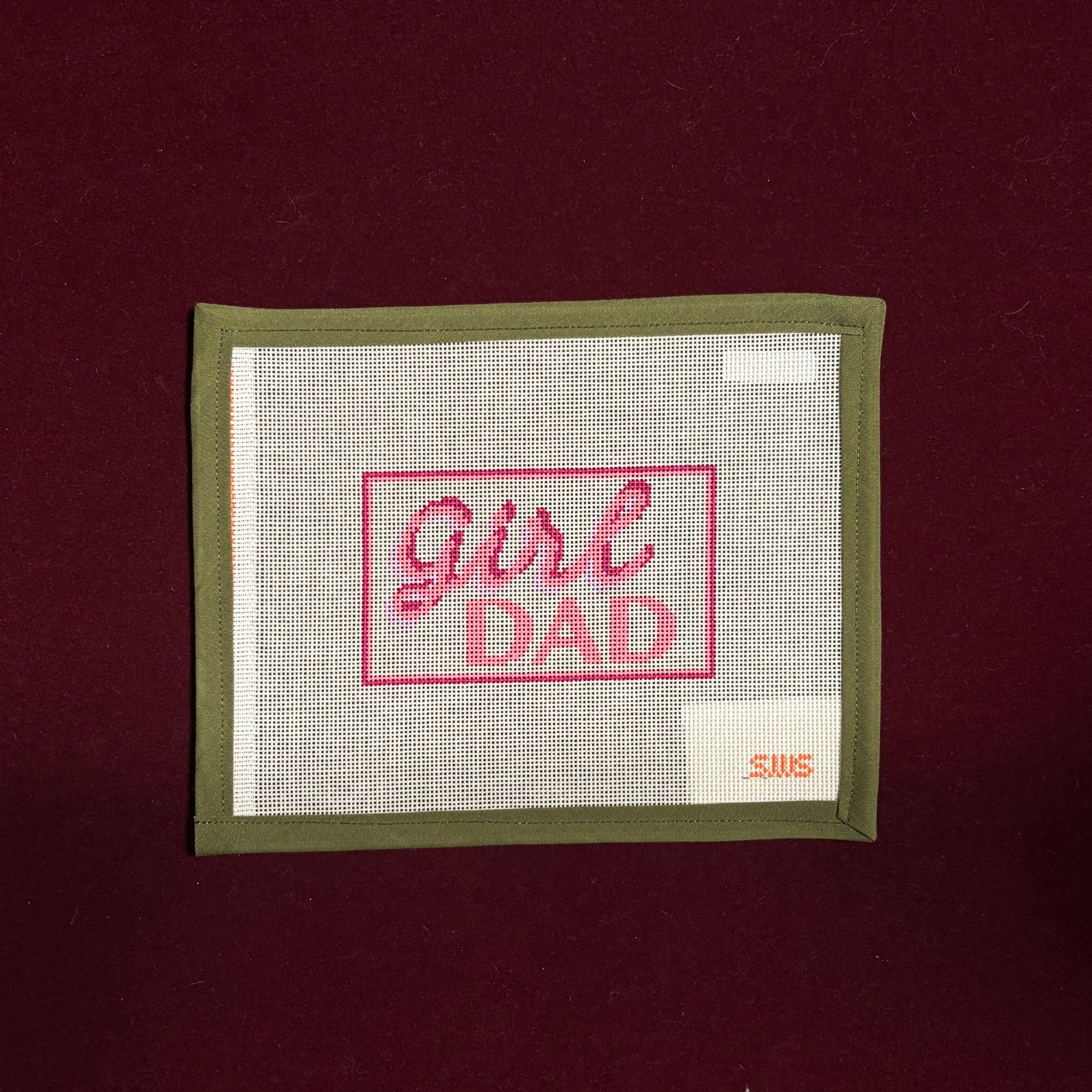 Girl Dad-Canvas-Stitching with Stacey-The Pepper Pot