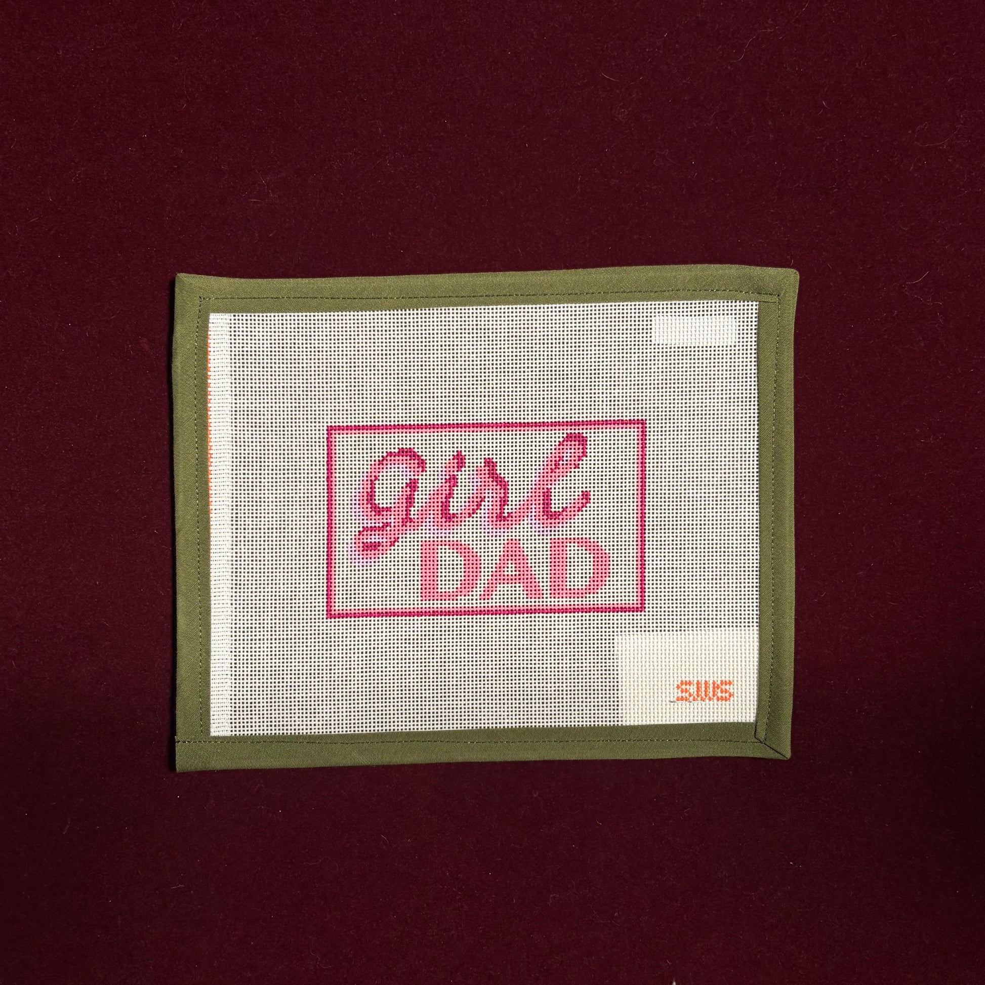 Girl Dad-Canvas-Stitching with Stacey-The Pepper Pot