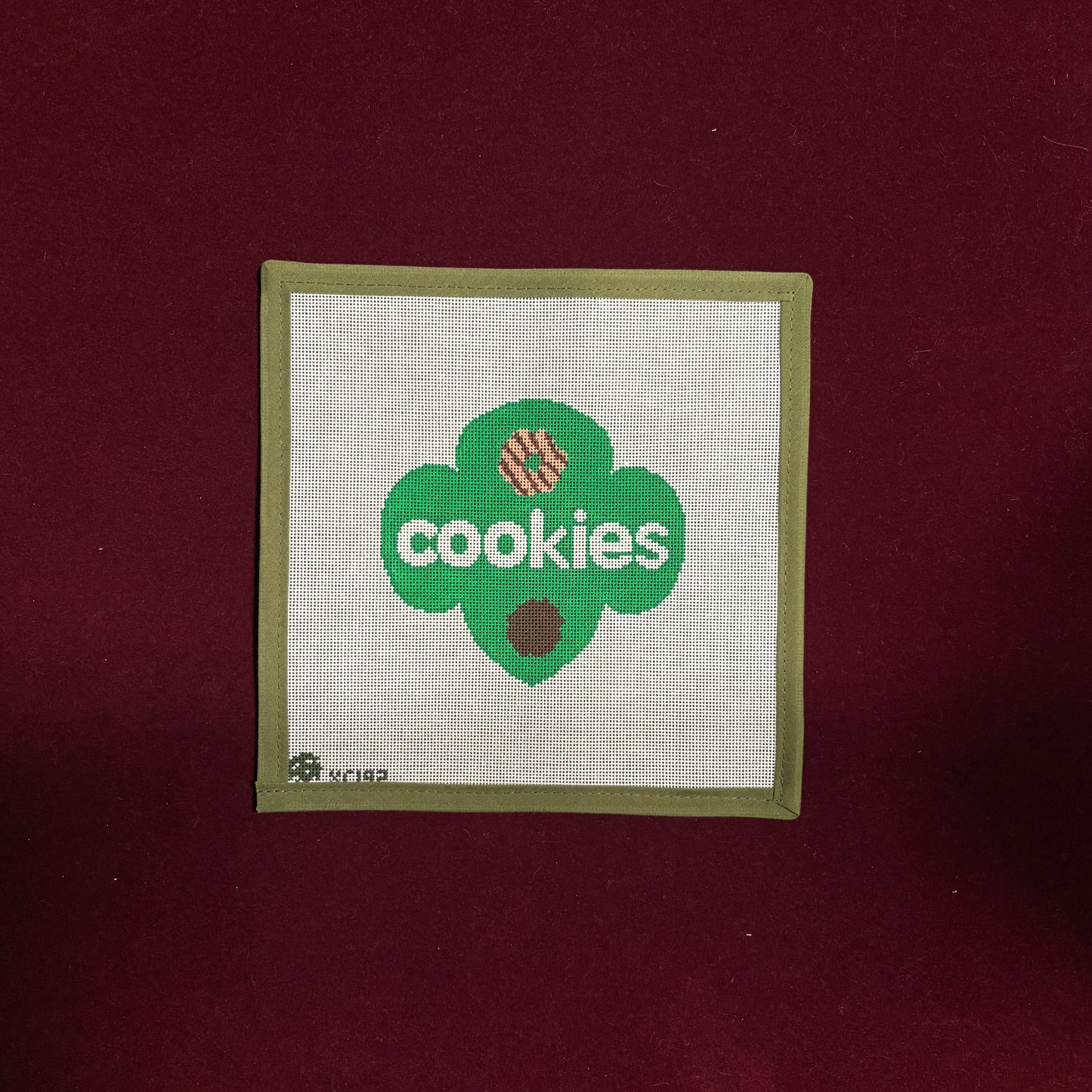 Girl Scout Cookies-Canvas-Elm Tree Needlepoint-The Pepper Pot