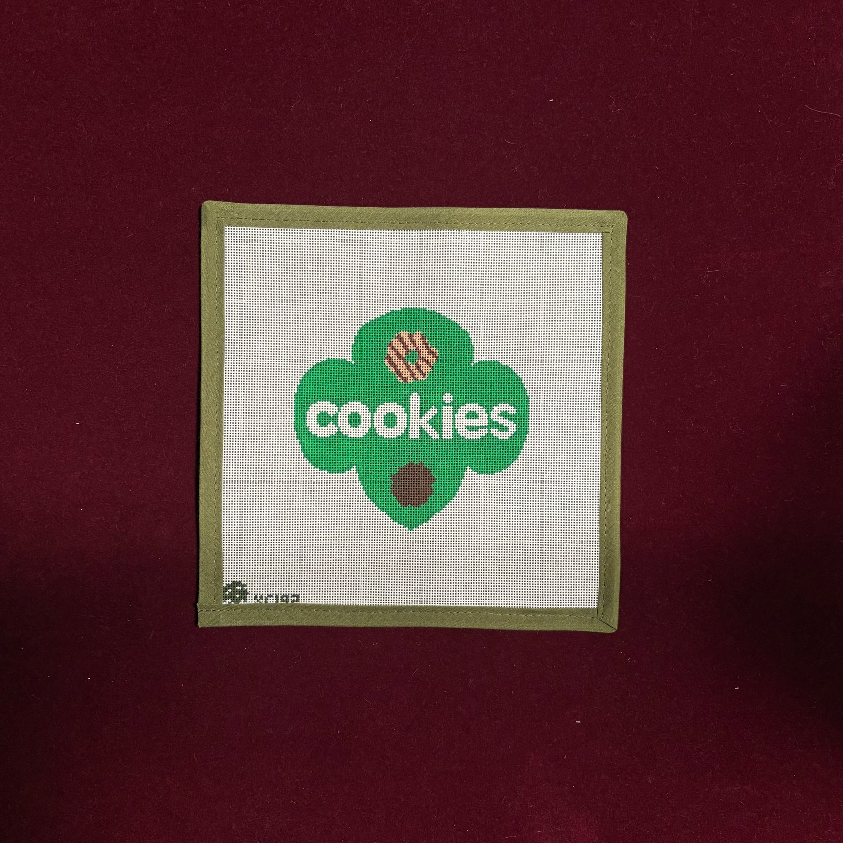 Girl Scout Cookies-Canvas-Elm Tree Needlepoint-The Pepper Pot