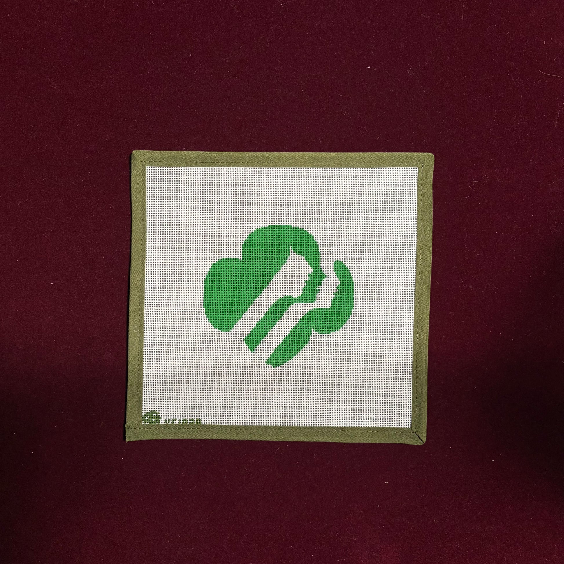 Girl Scouts Logo-Canvas-Elm Tree Needlepoint-The Pepper Pot
