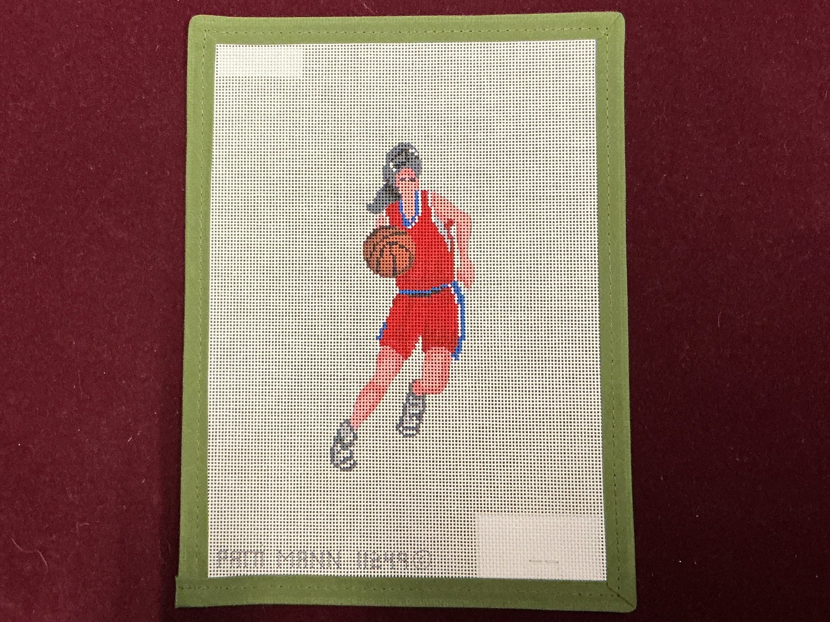 Girl's Sports- Basketball-Needlepoint Canvas-Patti Mann-The Pepper Pot Barrington, IL