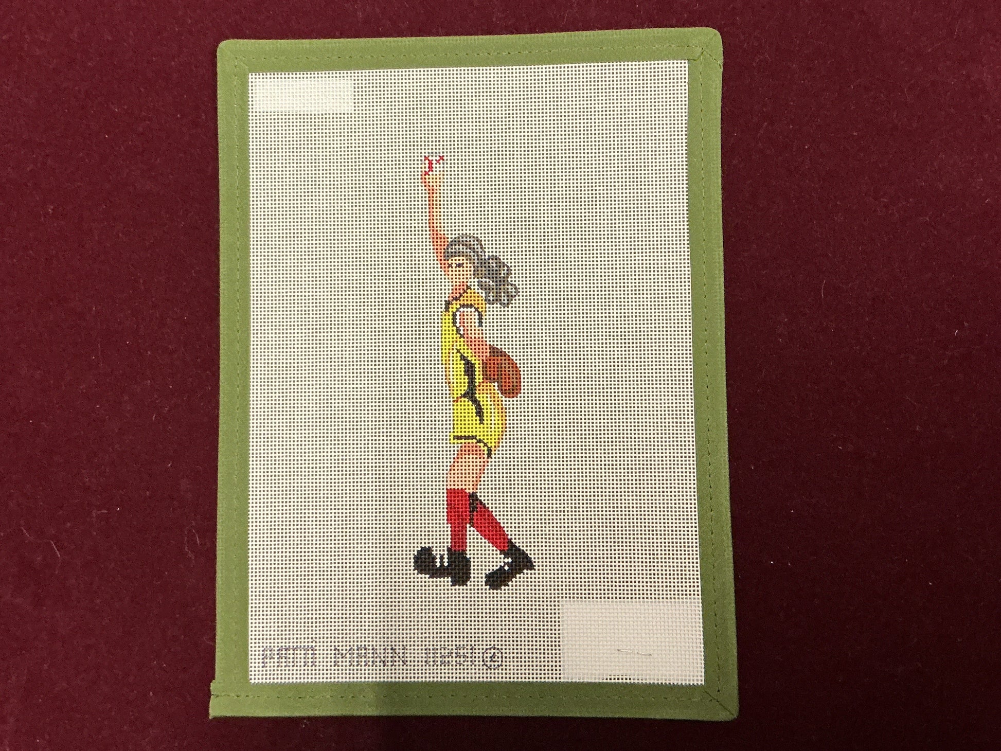 Girl's Sports- Softball-Needlepoint Canvas-Patti Mann-The Pepper Pot Barrington, IL
