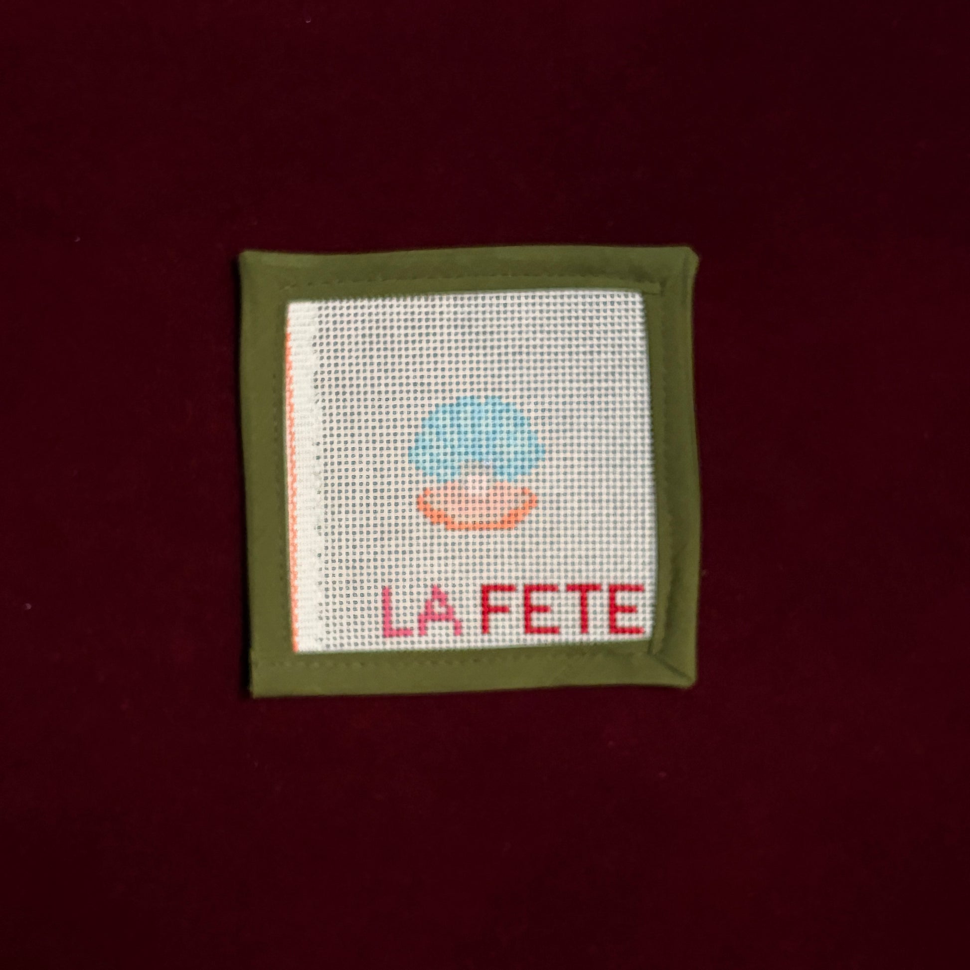 Glitter Oyster Shell with Pearl-Needlepoint Canvas-La Fete-The Pepper Pot Barrington, IL