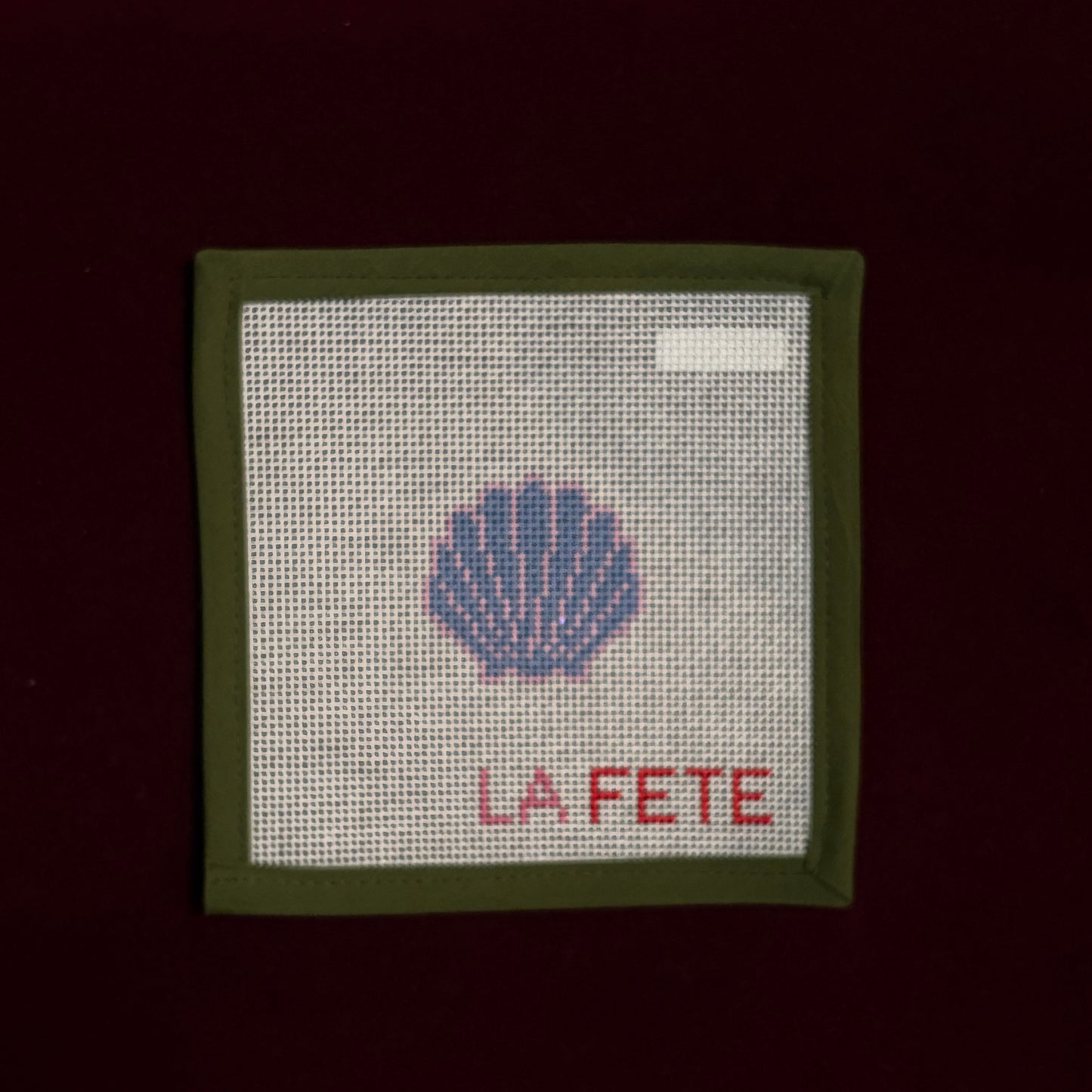 Glitter Seashell-Needlepoint Canvas-La Fete-The Pepper Pot Barrington, IL