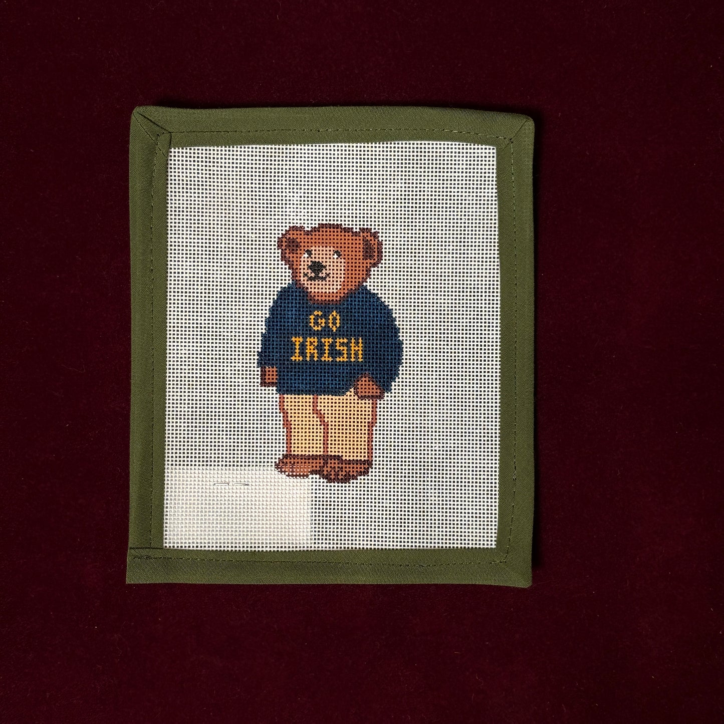 Go Irish (Notre Dame)-Needlepoint Canvas-Boston Needlepoint-The Pepper Pot Barrington, IL
