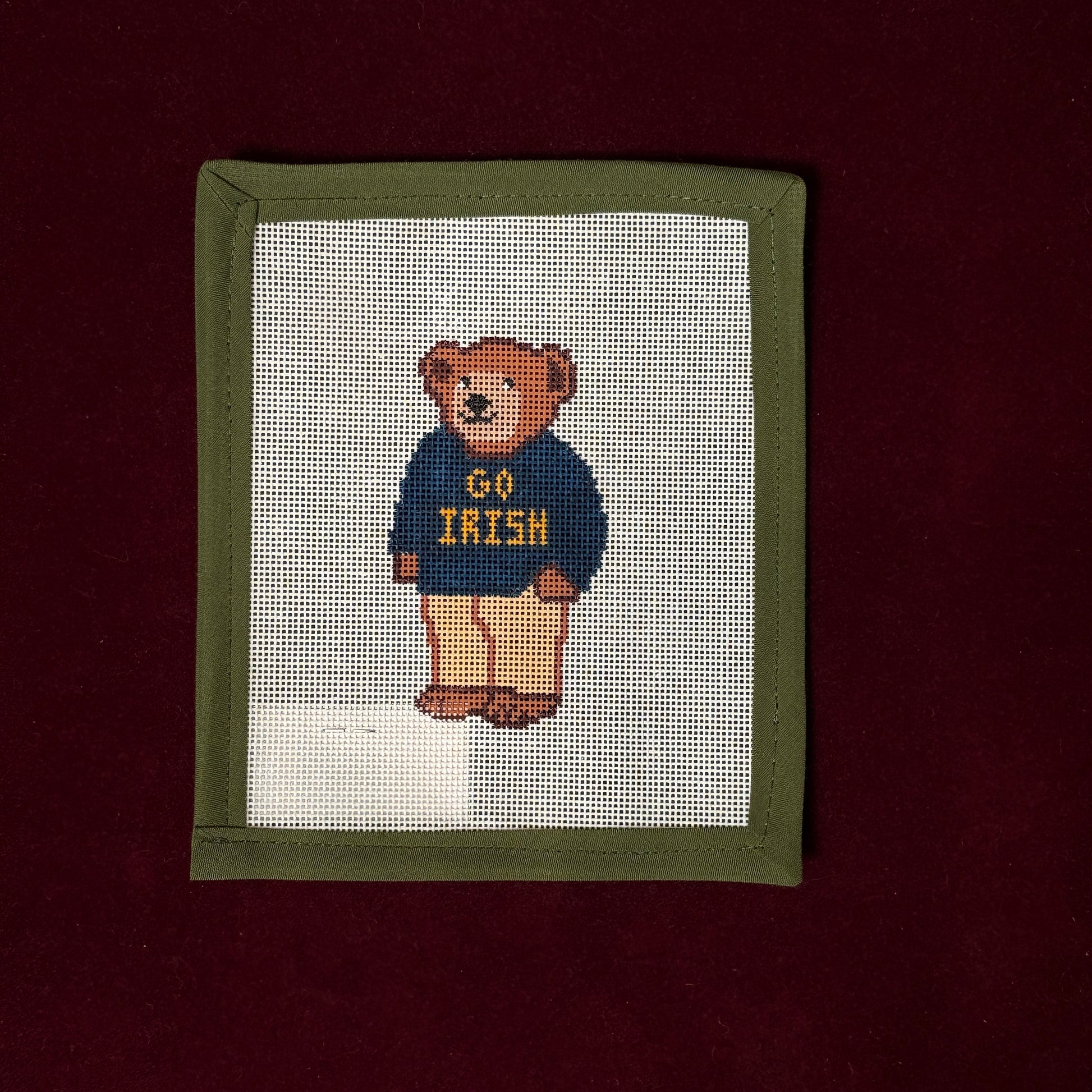 Go Irish (Notre Dame)-Needlepoint Canvas-Boston Needlepoint-The Pepper Pot Barrington, IL