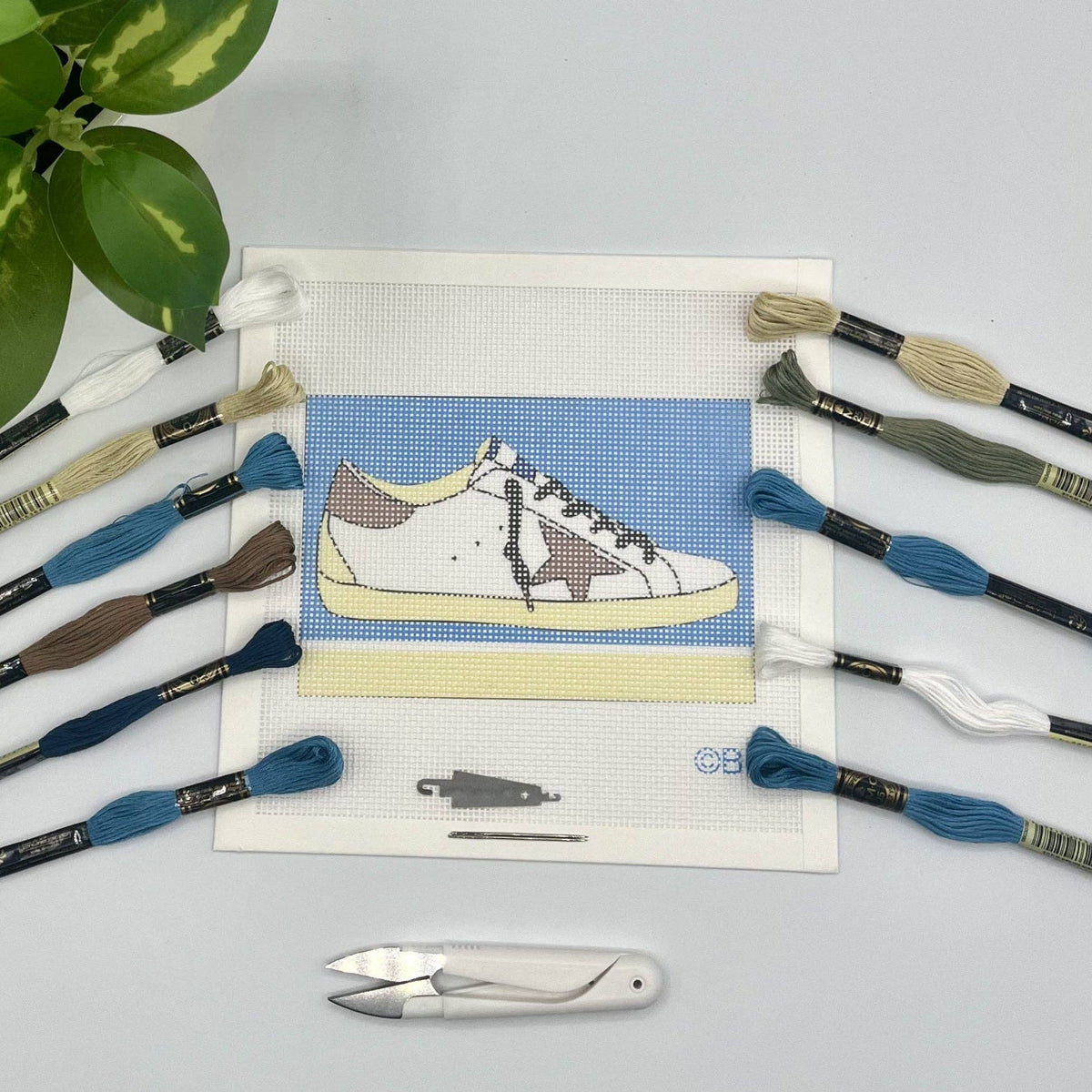 Gold Shoe Needlepoint Kit