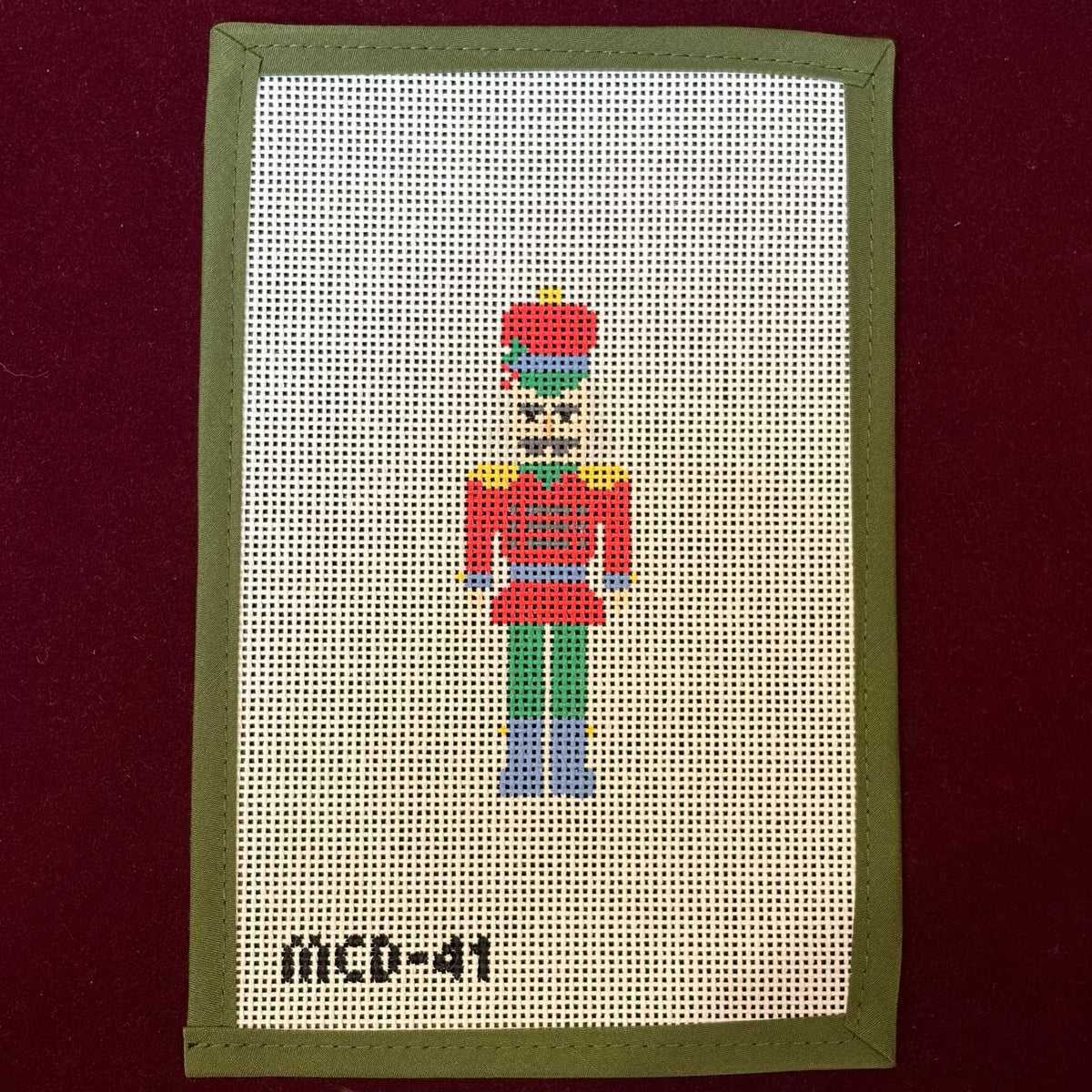 Green and Red Nutcracker-Needlepoint Canvas-Walker's Needlepoint-The Pepper Pot Barrington, IL