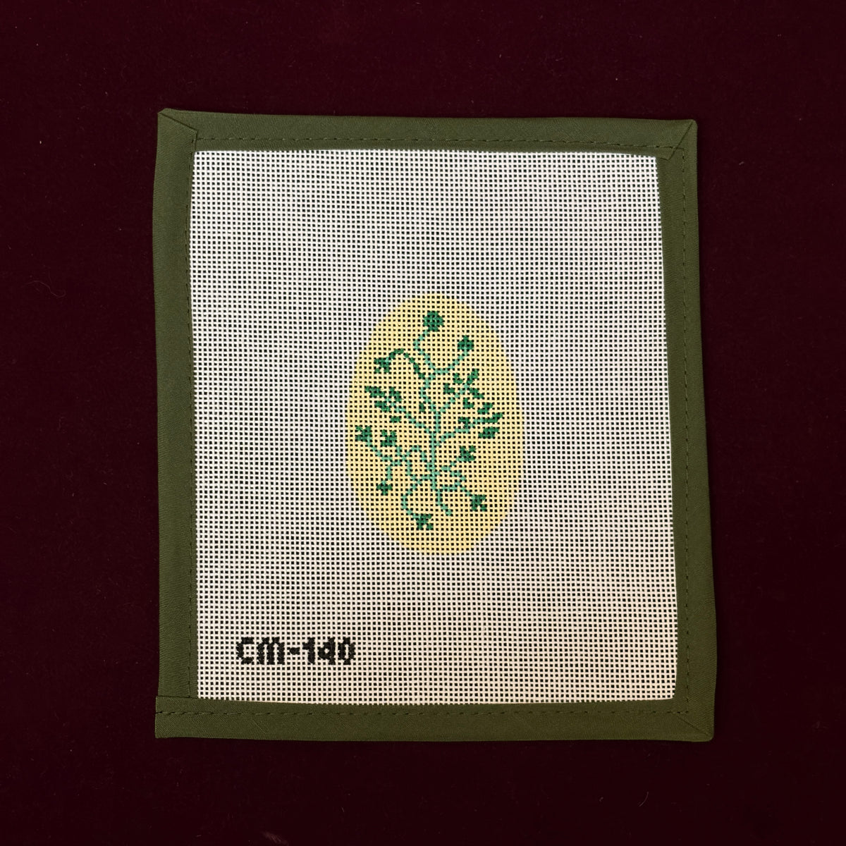 Green Ivy Oval-Needlepoint Canvas-Walker's Needlepoint-The Pepper Pot Barrington, IL