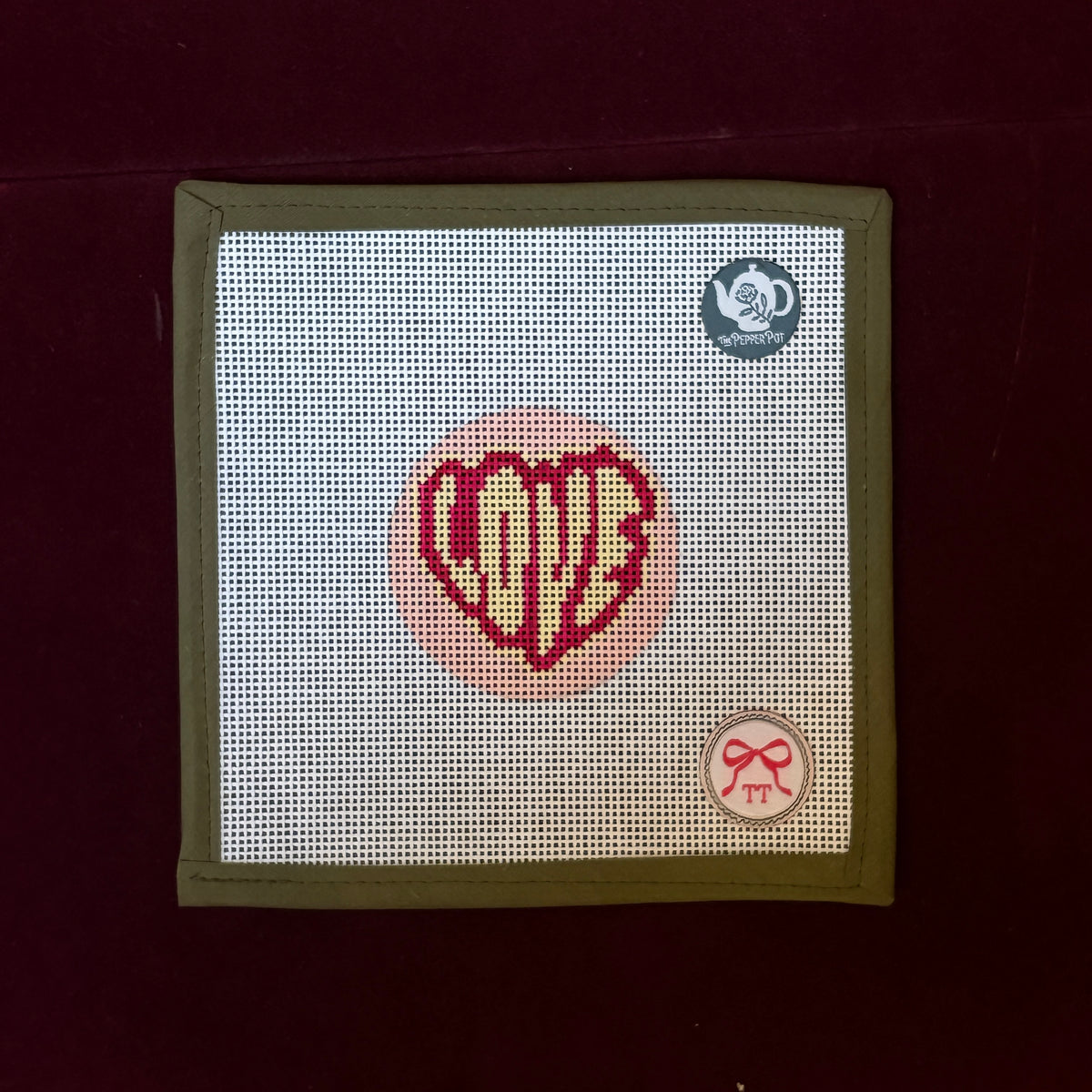 Groovy Love-Needlepoint Canvas-Threading Treasures-The Pepper Pot Barrington, IL