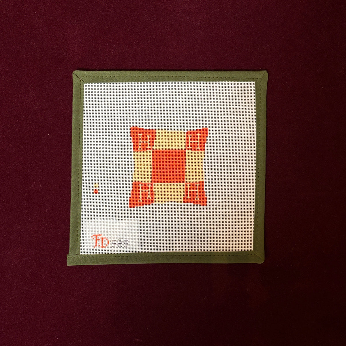 H Pillow 3" Square 18 Mesh-Needlepoint Canvas-The Collection Designs-The Pepper Pot Barrington, IL