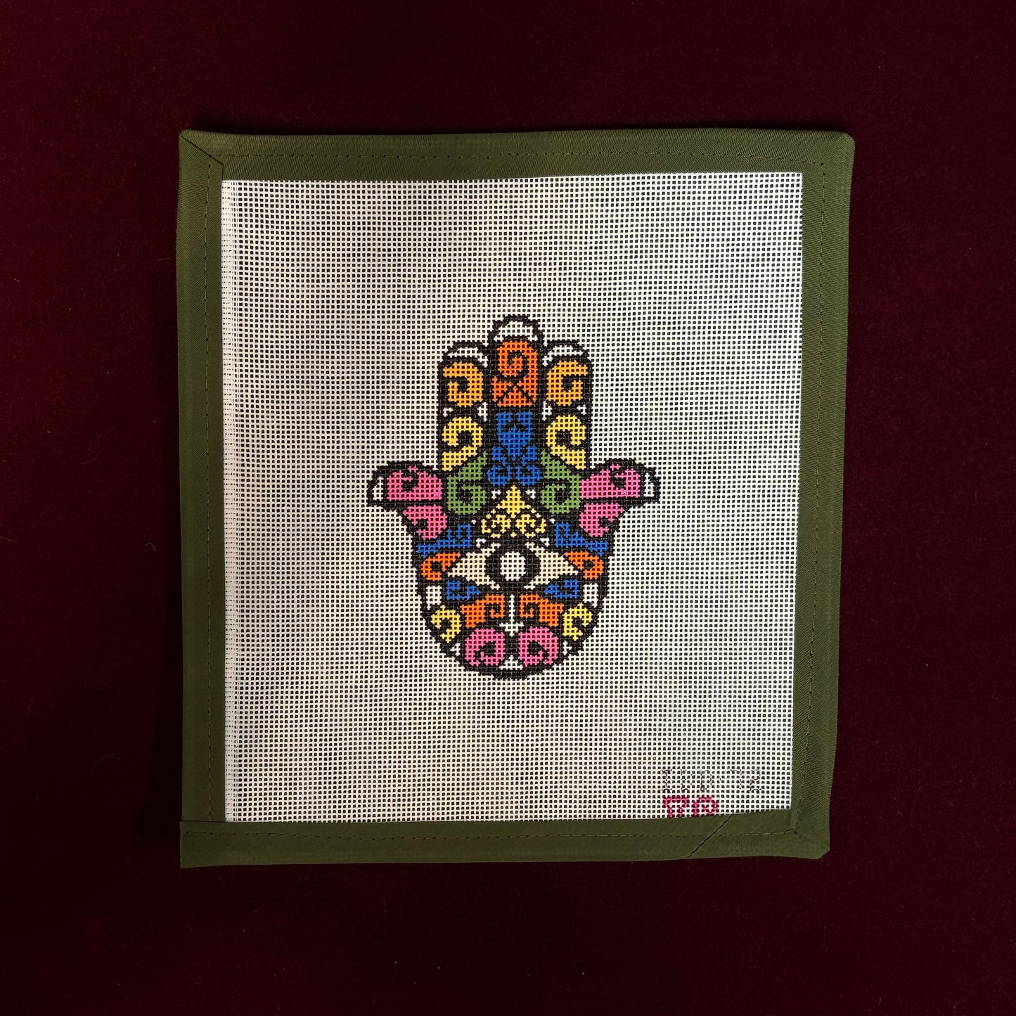 Hamsa-Needlepoint Canvas-Stitch Tent-The Pepper Pot Barrington, IL