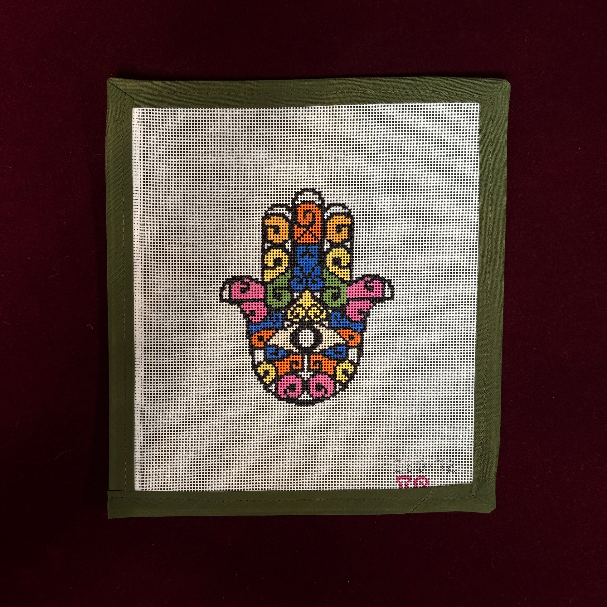 Hamsa-Needlepoint Canvas-Stitch Tent-The Pepper Pot Barrington, IL