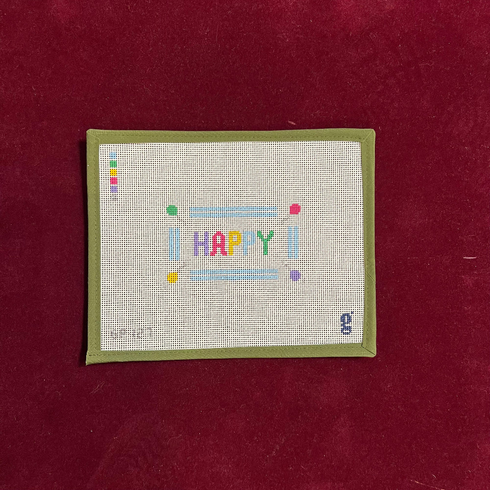 Happy-Needlepoint Canvas-Goodpoint Needlepoint-The Pepper Pot Barrington, IL