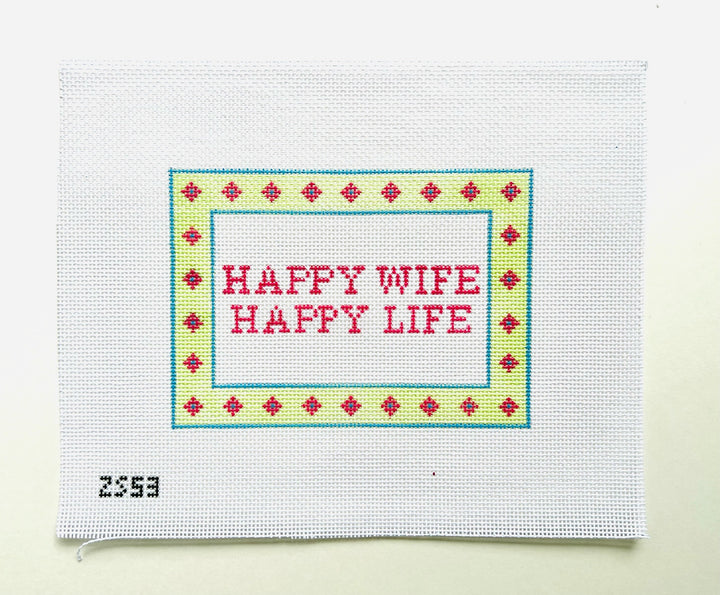 Happy Wife Happy Life August Trunk Show-Needlepoint Canvas-KCN Designers-The Pepper Pot Barrington, IL