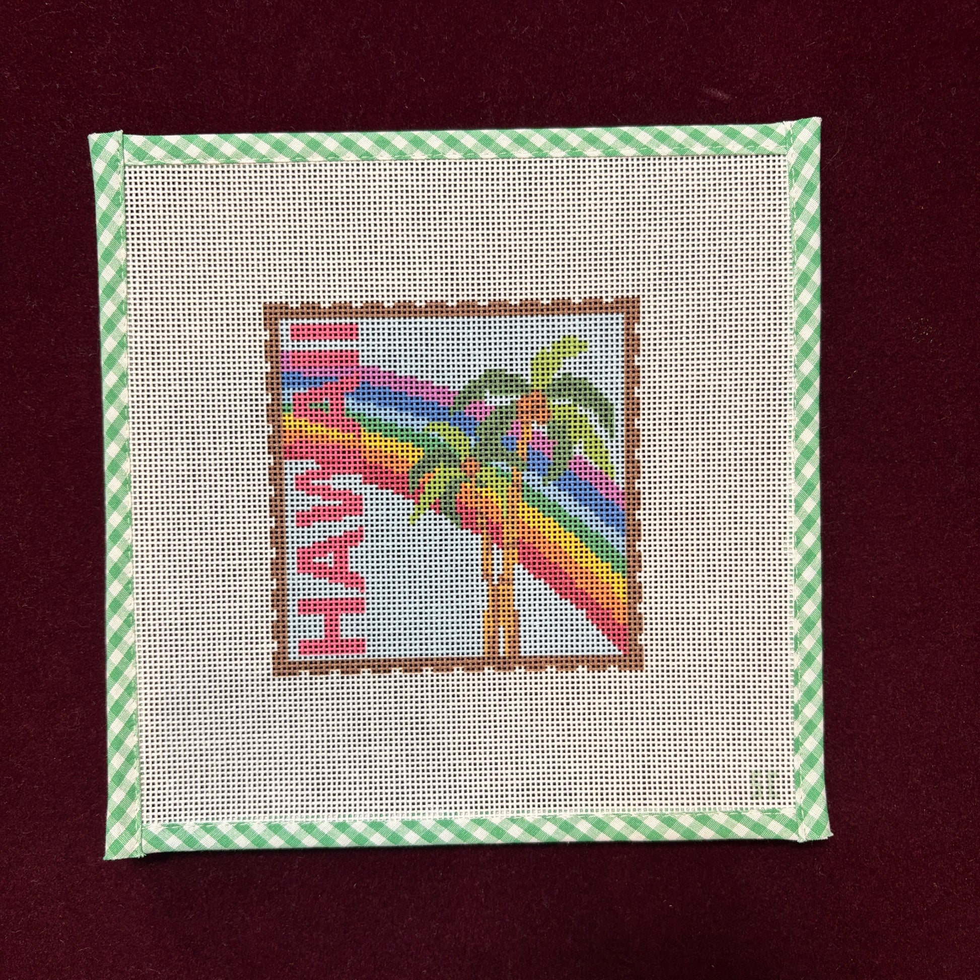 Hawaii-Needlepoint Canvas-Strawberry Club-The Pepper Pot Barrington, IL