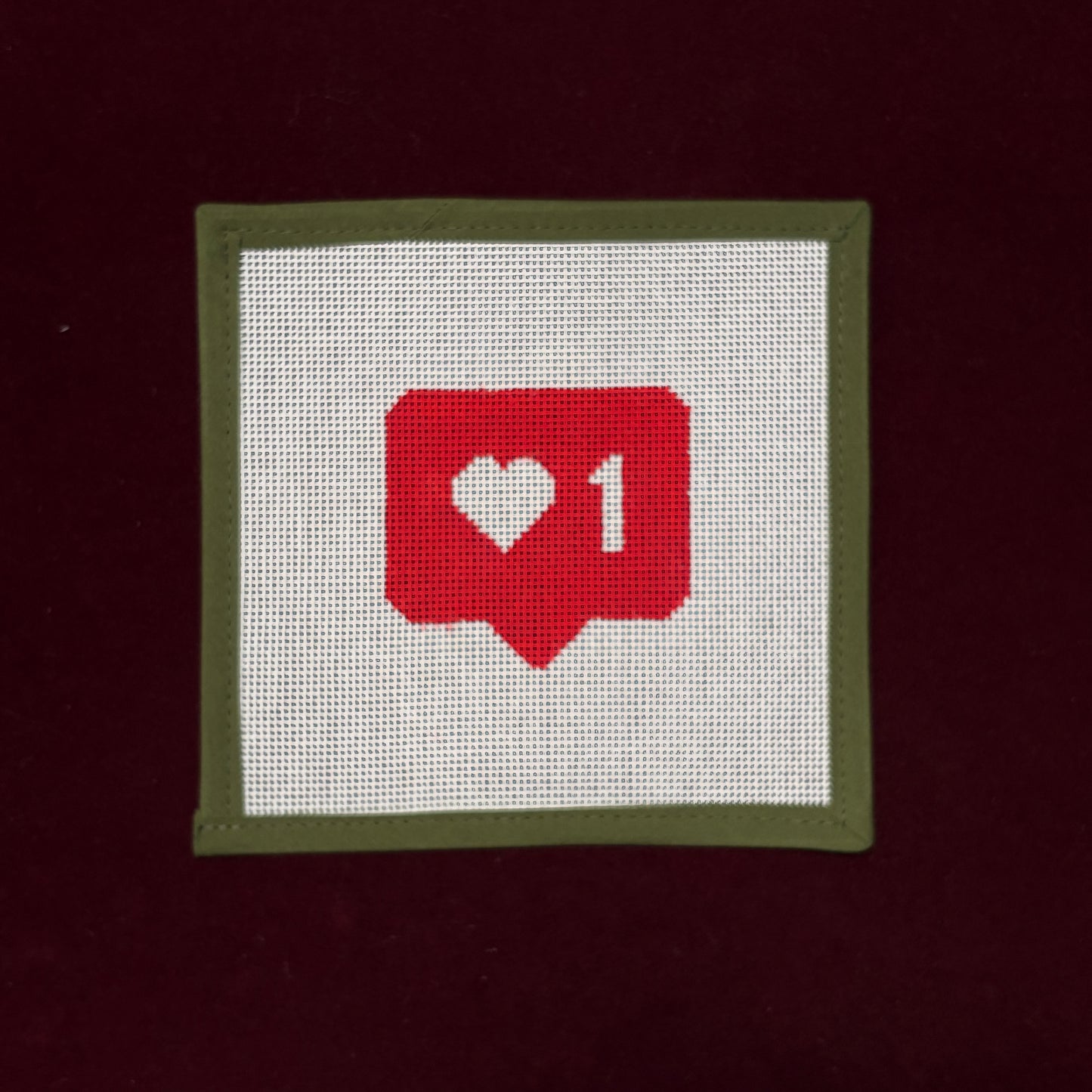 Heart "Like"-Needlepoint Canvas-Needle Nola-The Pepper Pot Barrington, IL