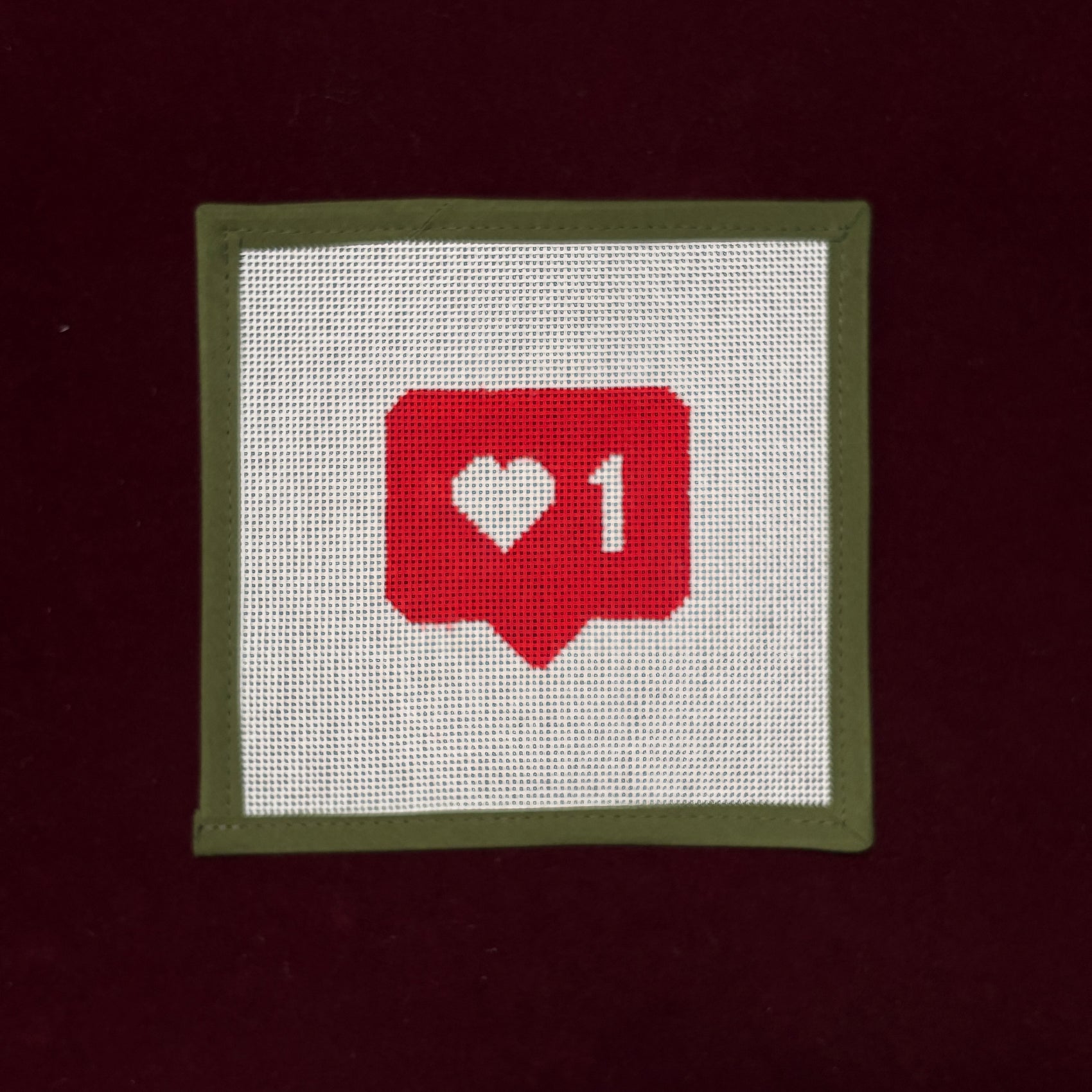 Heart "Like"-Needlepoint Canvas-Needle Nola-The Pepper Pot Barrington, IL