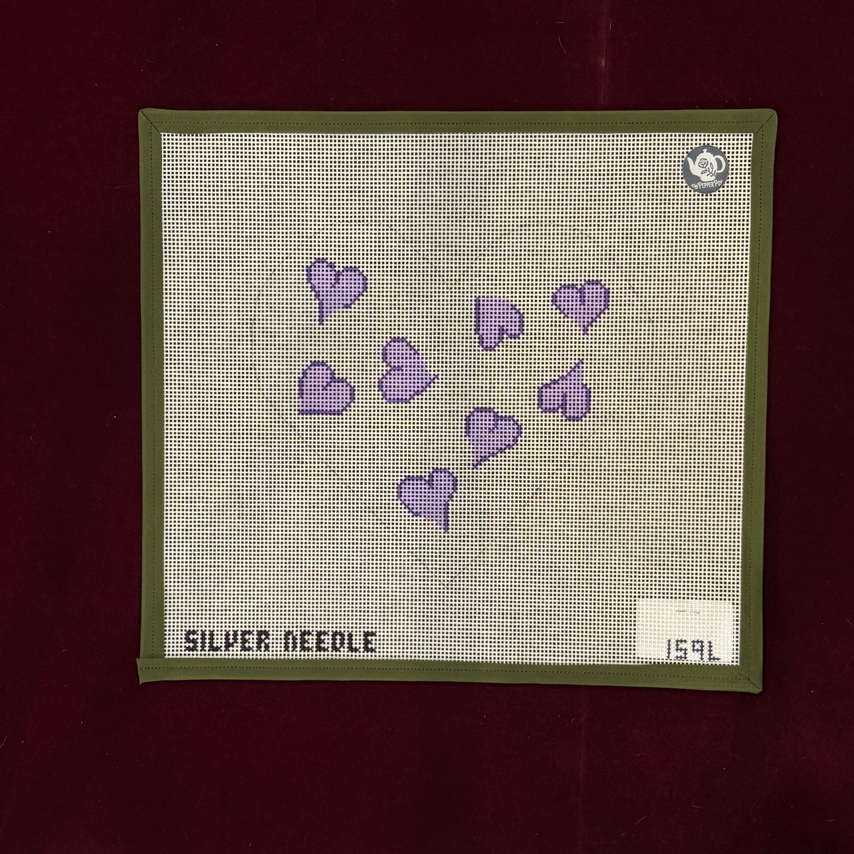 Heart Pillow - Lavender-Canvas-Silver Needle-The Pepper Pot