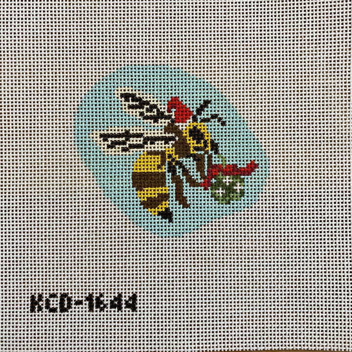 Holiday Busy Bee August Trunk Show-Needlepoint Canvas-KCN Designers-The Pepper Pot Barrington, IL