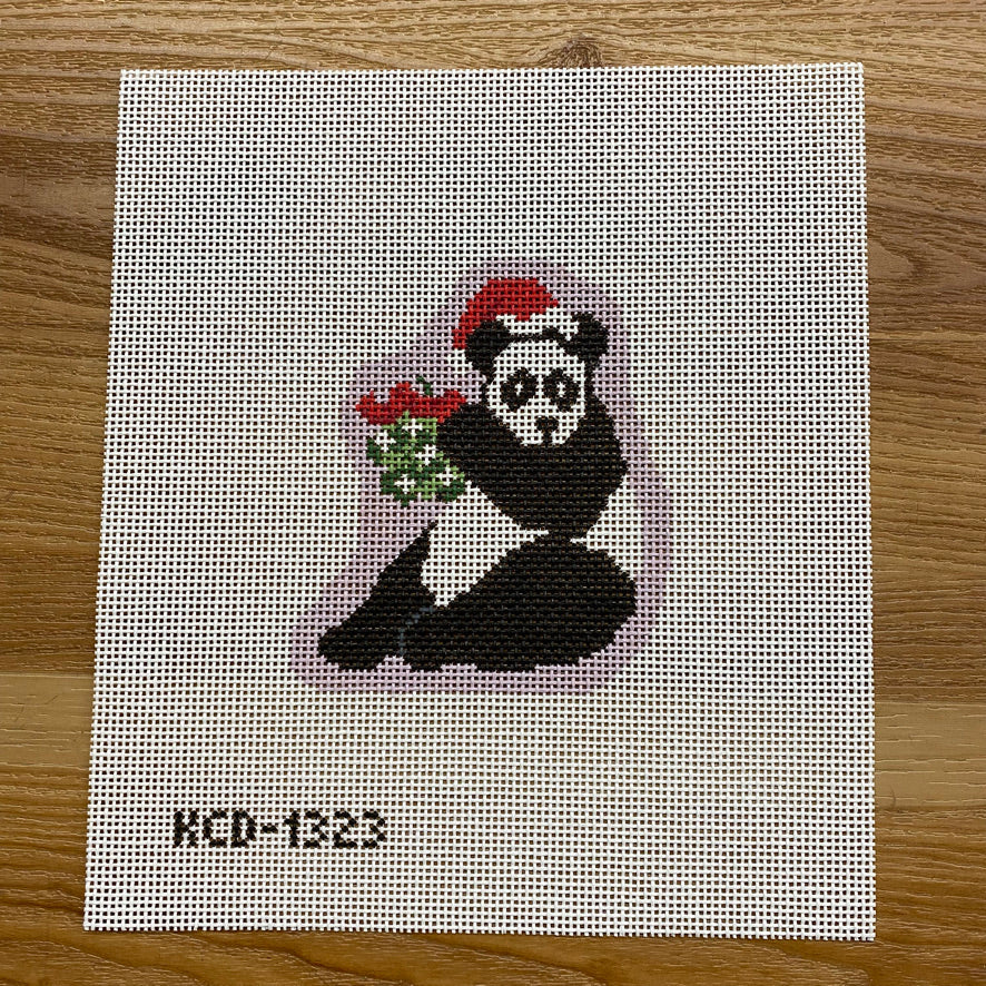 Holiday Panda August Trunk Show-Needlepoint Canvas-KCN Designers-The Pepper Pot Barrington, IL