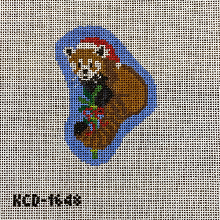 Holiday Red Panda August Trunk Show-Needlepoint Canvas-KCN Designers-The Pepper Pot Barrington, IL
