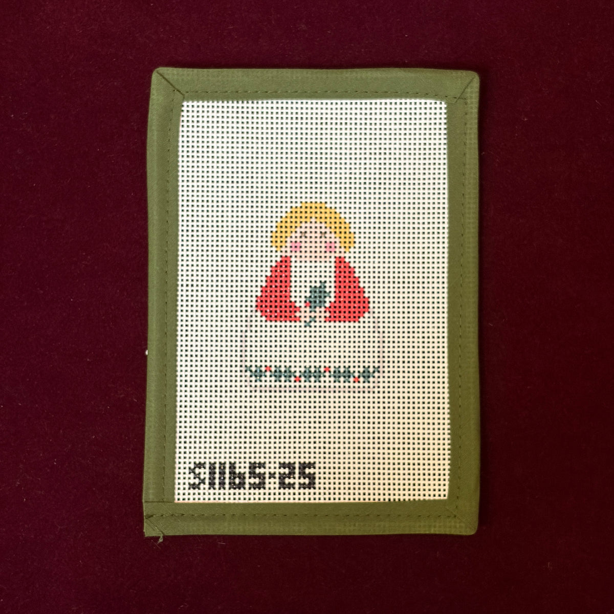 Holly Stitch-It Angel-Needlepoint Canvas-KCN Designers-The Pepper Pot Barrington, IL
