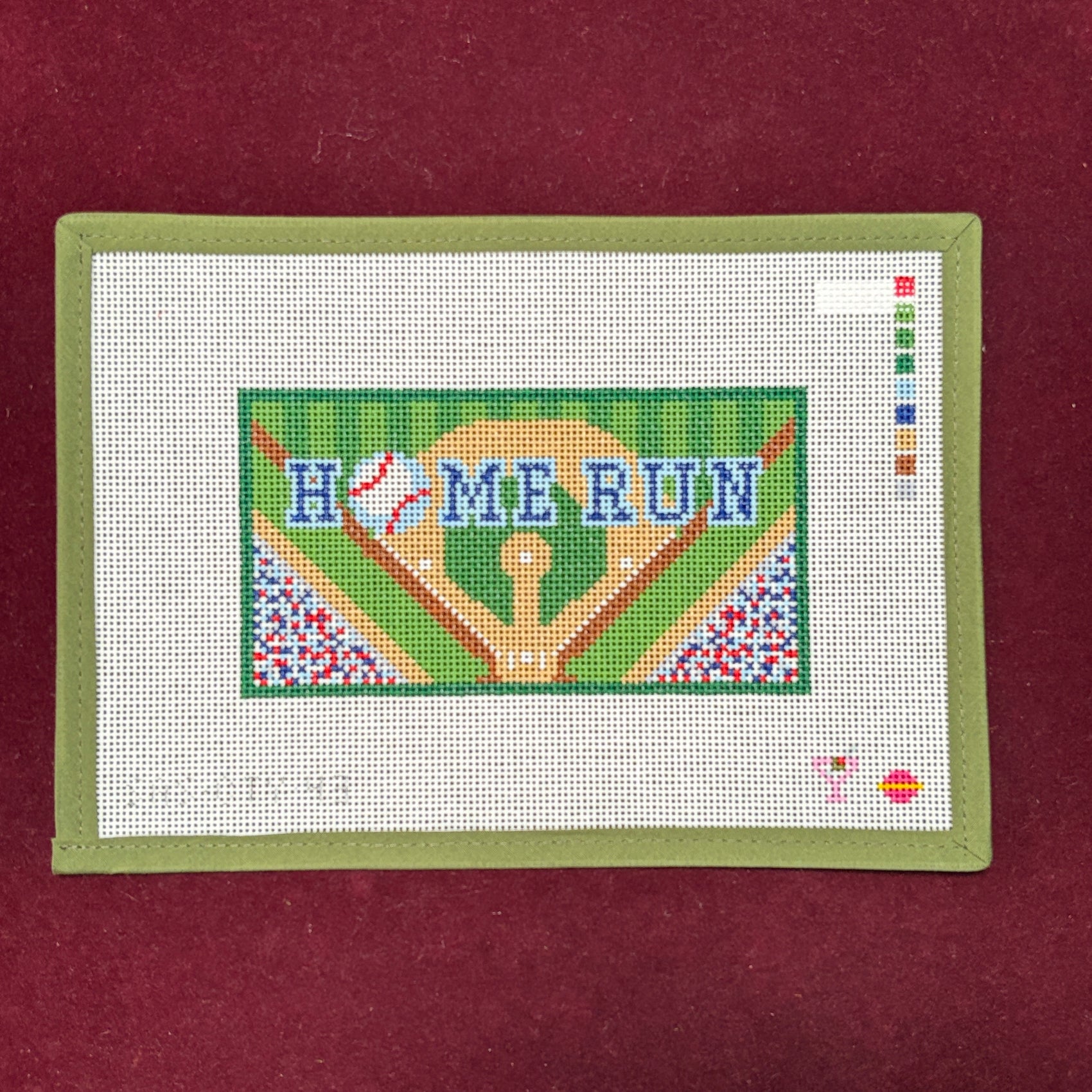 Home Run-Needlepoint Canvas-Saturnalia Stitching-The Pepper Pot Barrington, IL