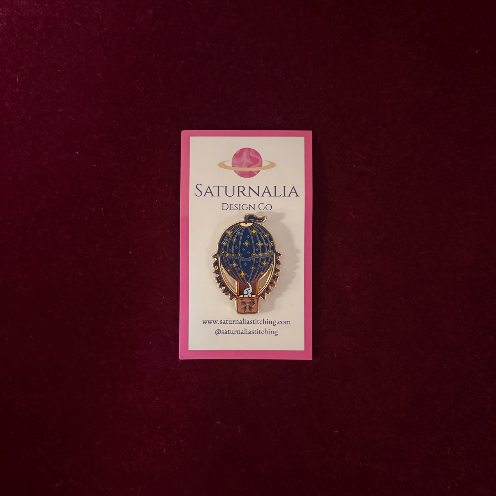 Hot Air Balloon Needle Minder, Blue-Needle Minder-Saturnalia Stitching-The Pepper Pot