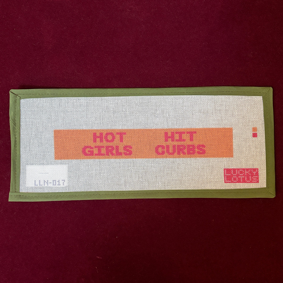 Hot Girls Hit Curbs-Needlepoint Canvas-Lucky Lotus-The Pepper Pot Barrington, IL