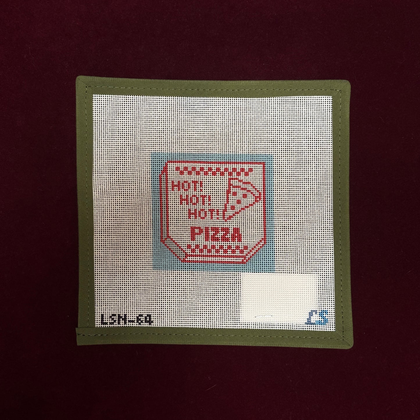 Hot Pizza To GO!-Needlepoint Canvas-Lake Shore Needlepoint-The Pepper Pot Barrington, IL