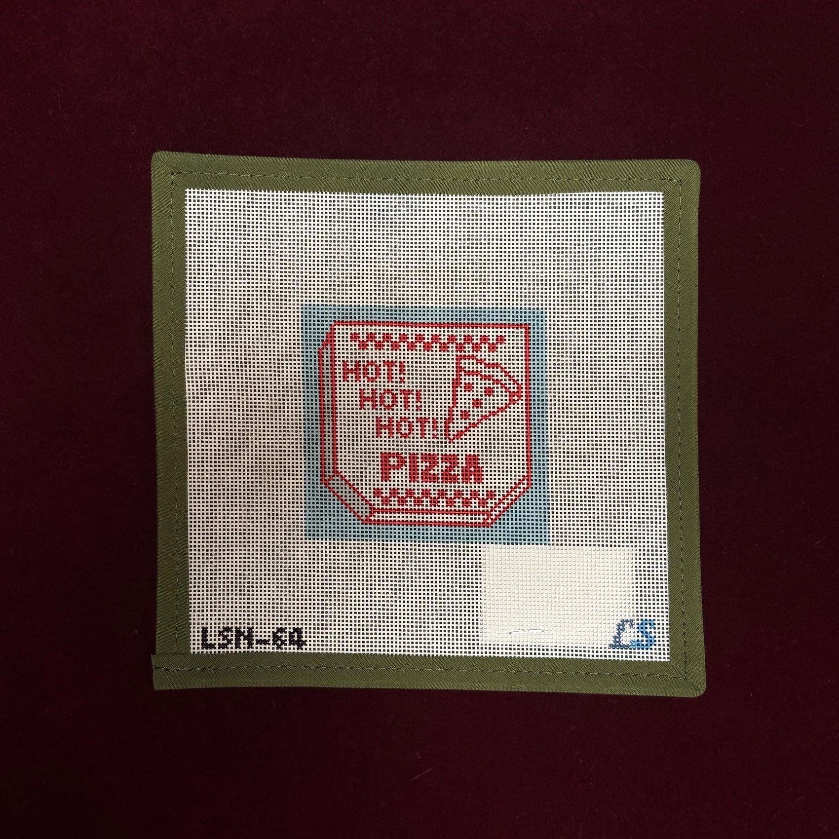 Hot Pizza To GO!-Needlepoint Canvas-Lake Shore Needlepoint-The Pepper Pot Barrington, IL