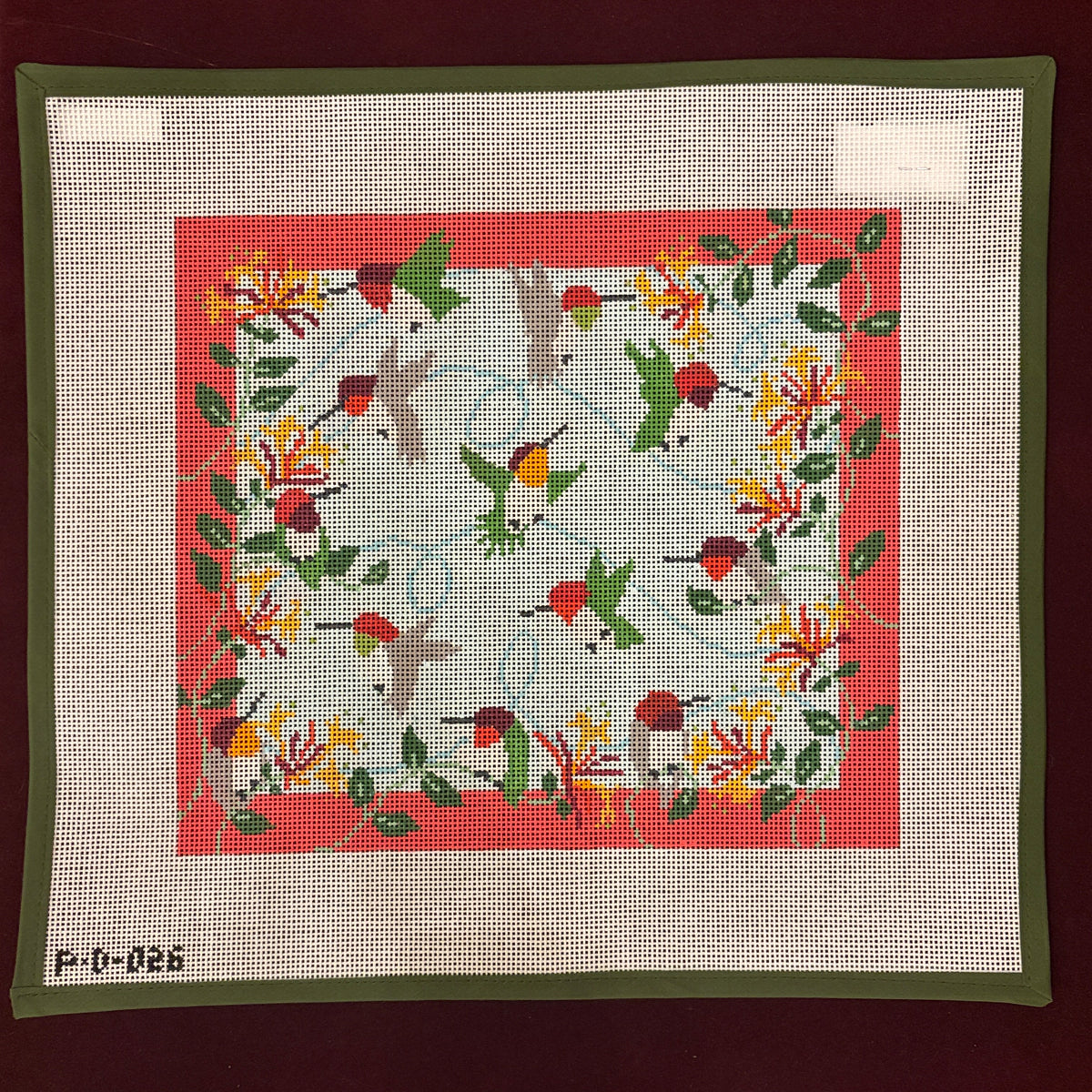 Hummingbirds-Needlepoint Canvas-JL Canvas Company-The Pepper Pot Barrington, IL