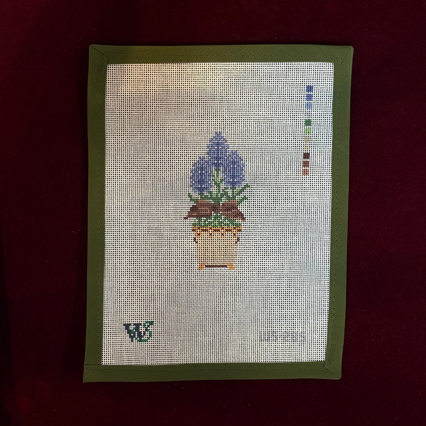 Hyacinth Topiary-Needlepoint Canvas-Wipstitch-The Pepper Pot Barrington, IL