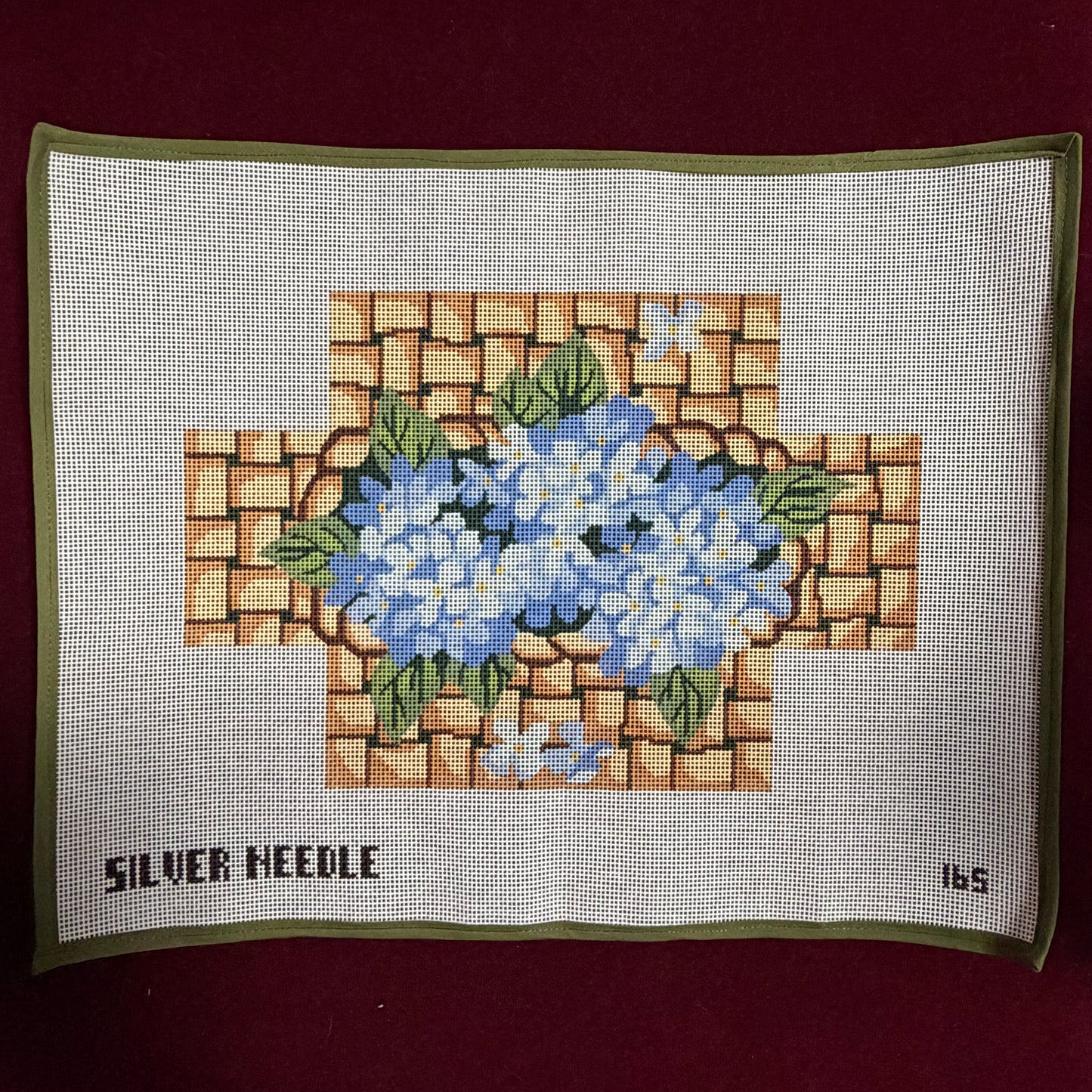 Hydrangea Doorstop Brick Cover-Canvas-Silver Needle-The Pepper Pot