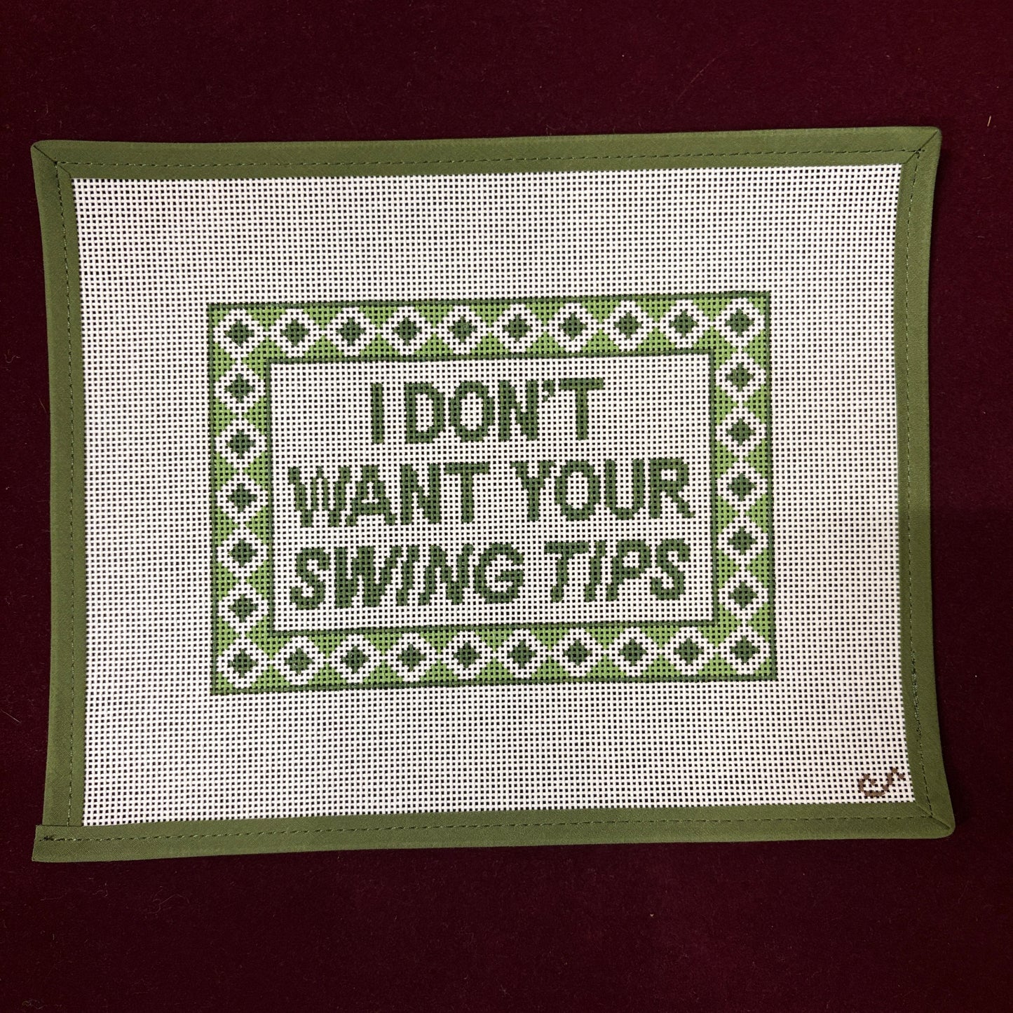 I Don't Want Your Swing Tips-Needlepoint Canvas-Sunday Shoppe-The Pepper Pot Barrington, IL
