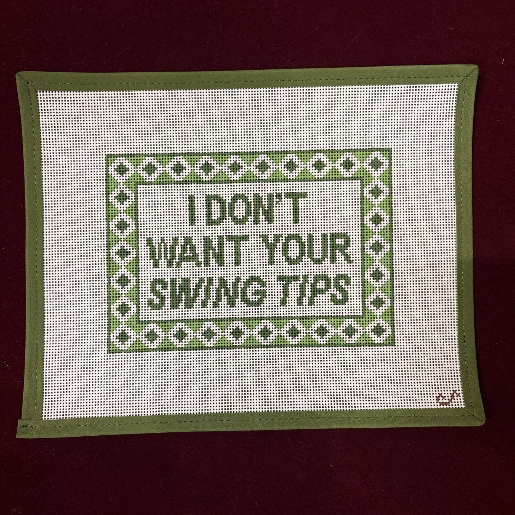 I Don't Want Your Swing Tips-Needlepoint Canvas-Sunday Shoppe-The Pepper Pot Barrington, IL