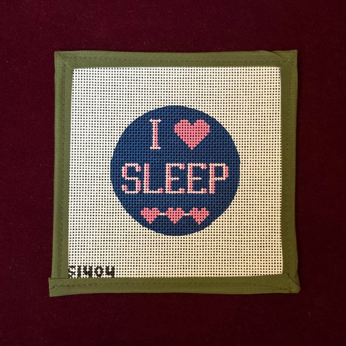 I Heart Sleep-Needlepoint Canvas-KCN Designers-The Pepper Pot Barrington, IL