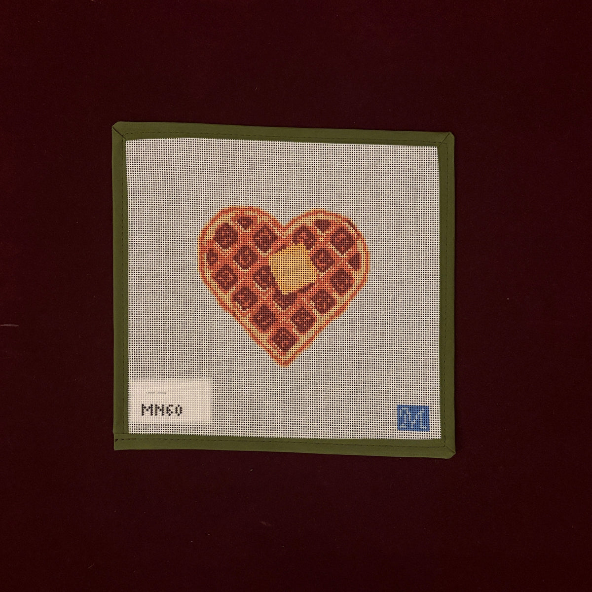 I Love You A Waffle Lot-Needlepoint Canvas-Maura Nolan Designs-The Pepper Pot Barrington, IL