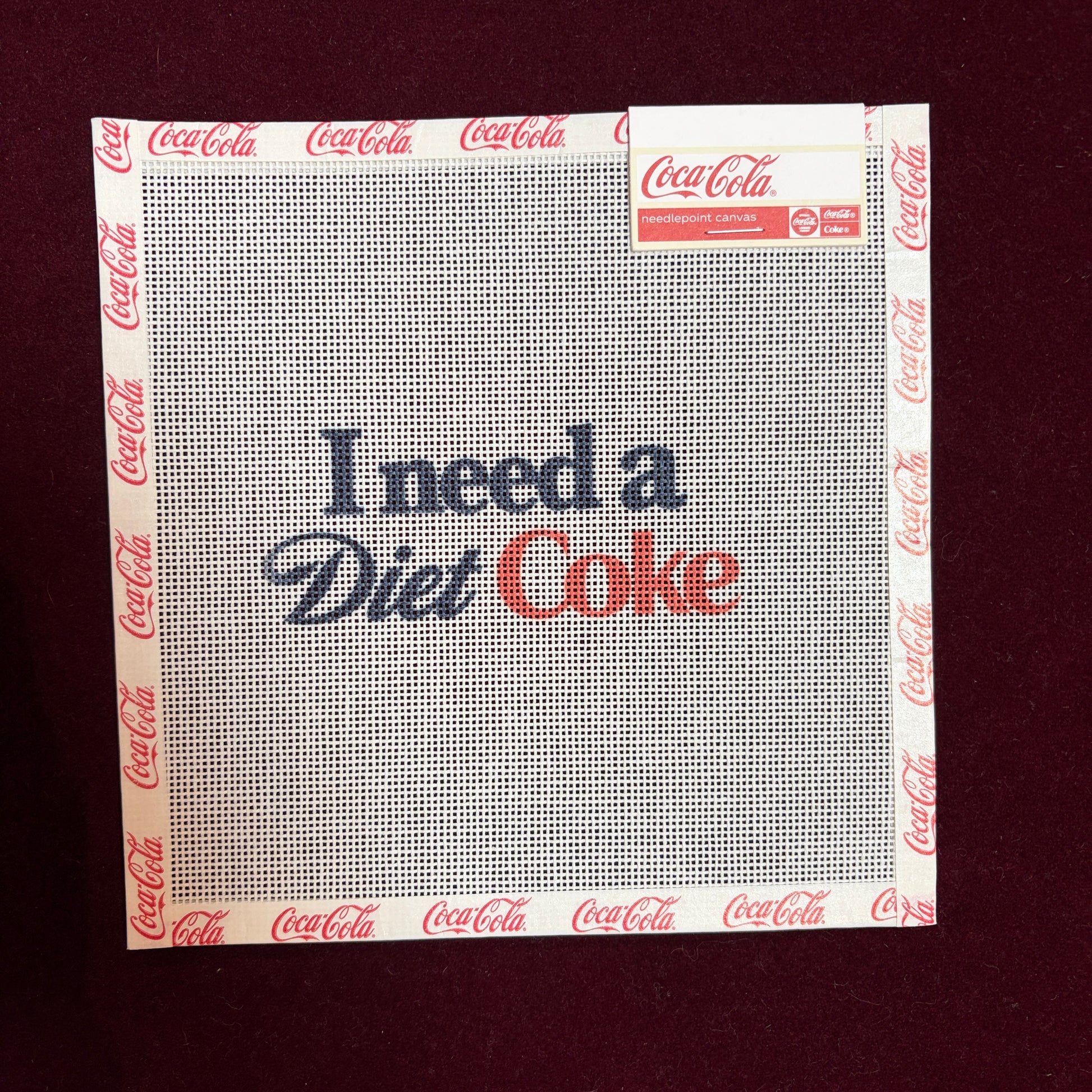 I Need a Diet Coke-Needlepoint Canvas-KAN Wholesale-The Pepper Pot Barrington, IL