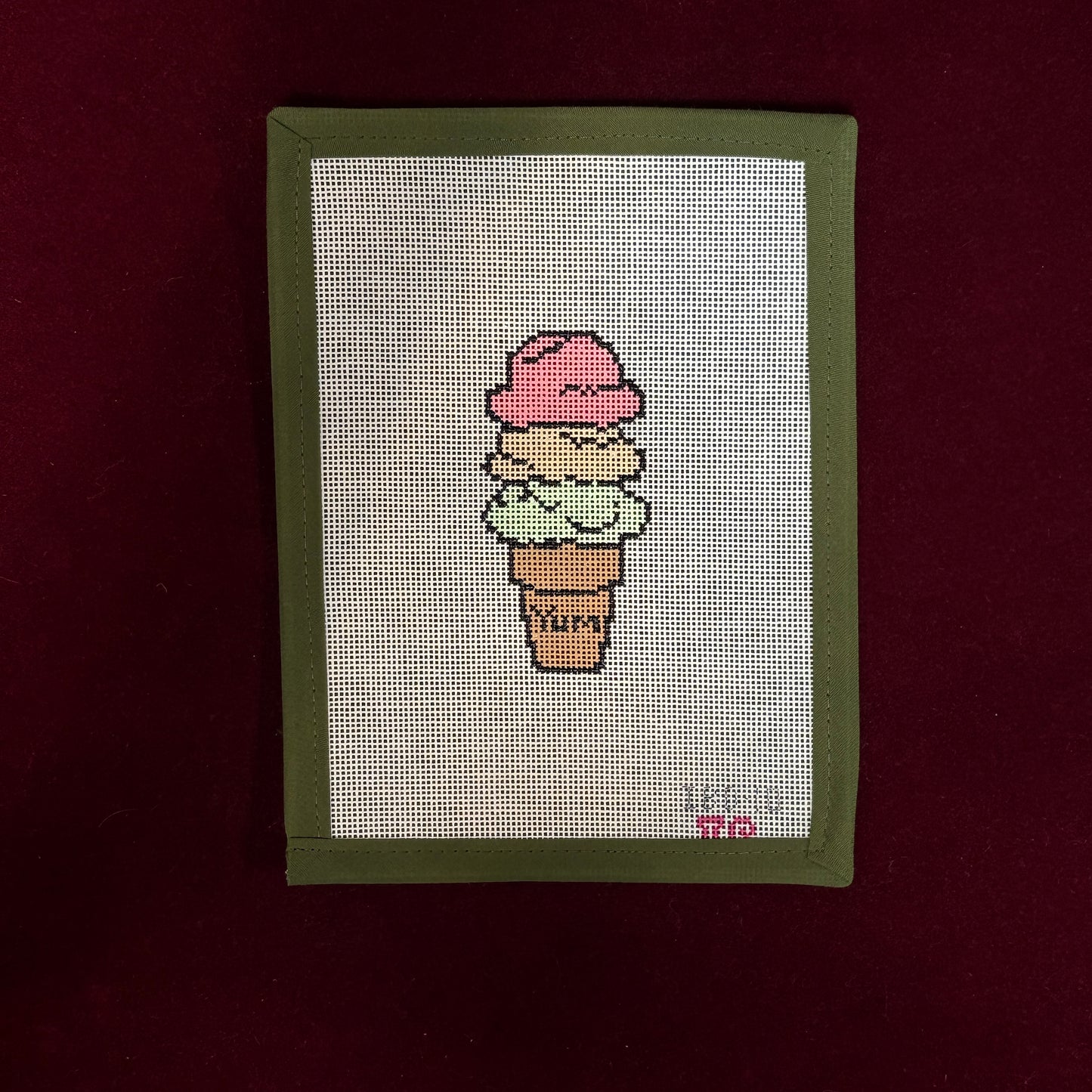 Ice Cream-Needlepoint Canvas-Stitchtent-The Pepper Pot Barrington, IL