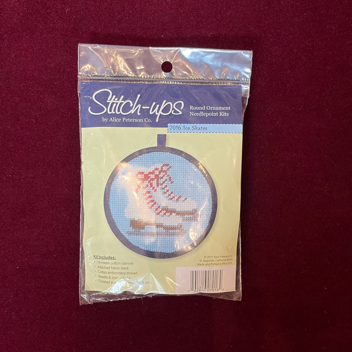 Ice Skates-Needlepoint Canvas-Alice Peterson Company-The Pepper Pot Barrington, IL