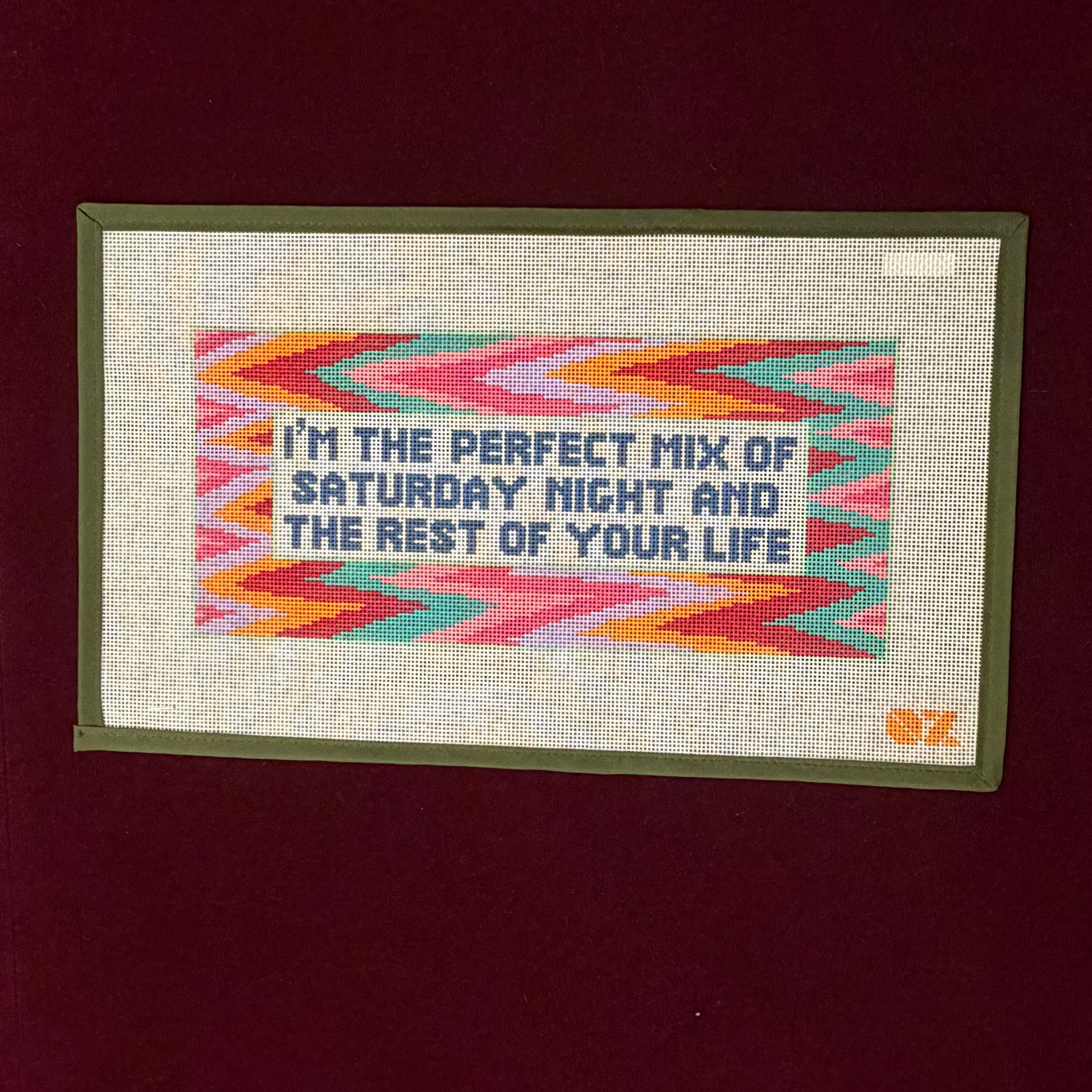 I'm the Perfect Mix of Saturday Night and the Rest of Your Life-Canvas-Oz Needle and Thread-The Pepper Pot