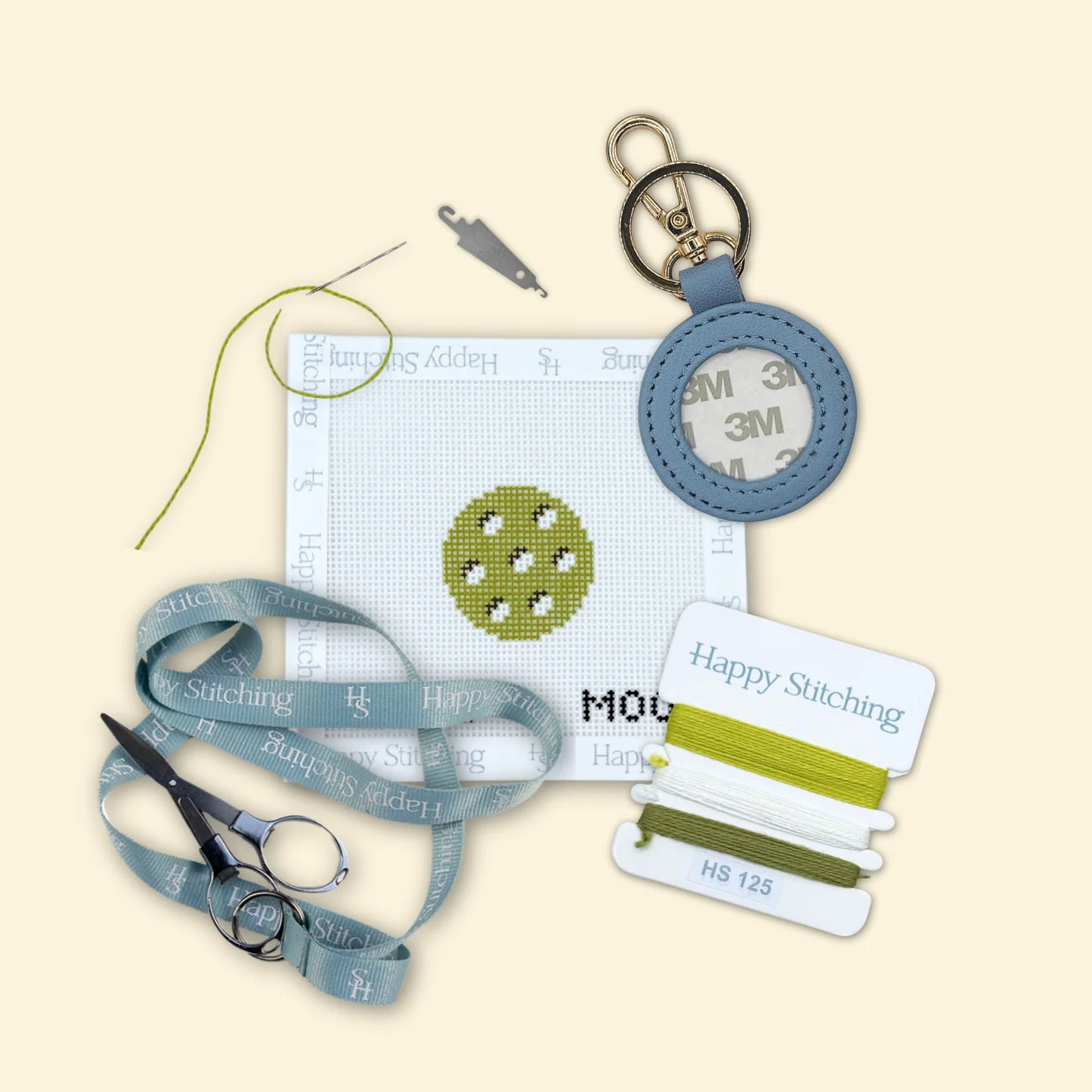 In a Pickle Canvas Kit, Self-Finishing-Canvas-Happy Stitching-The Pepper Pot