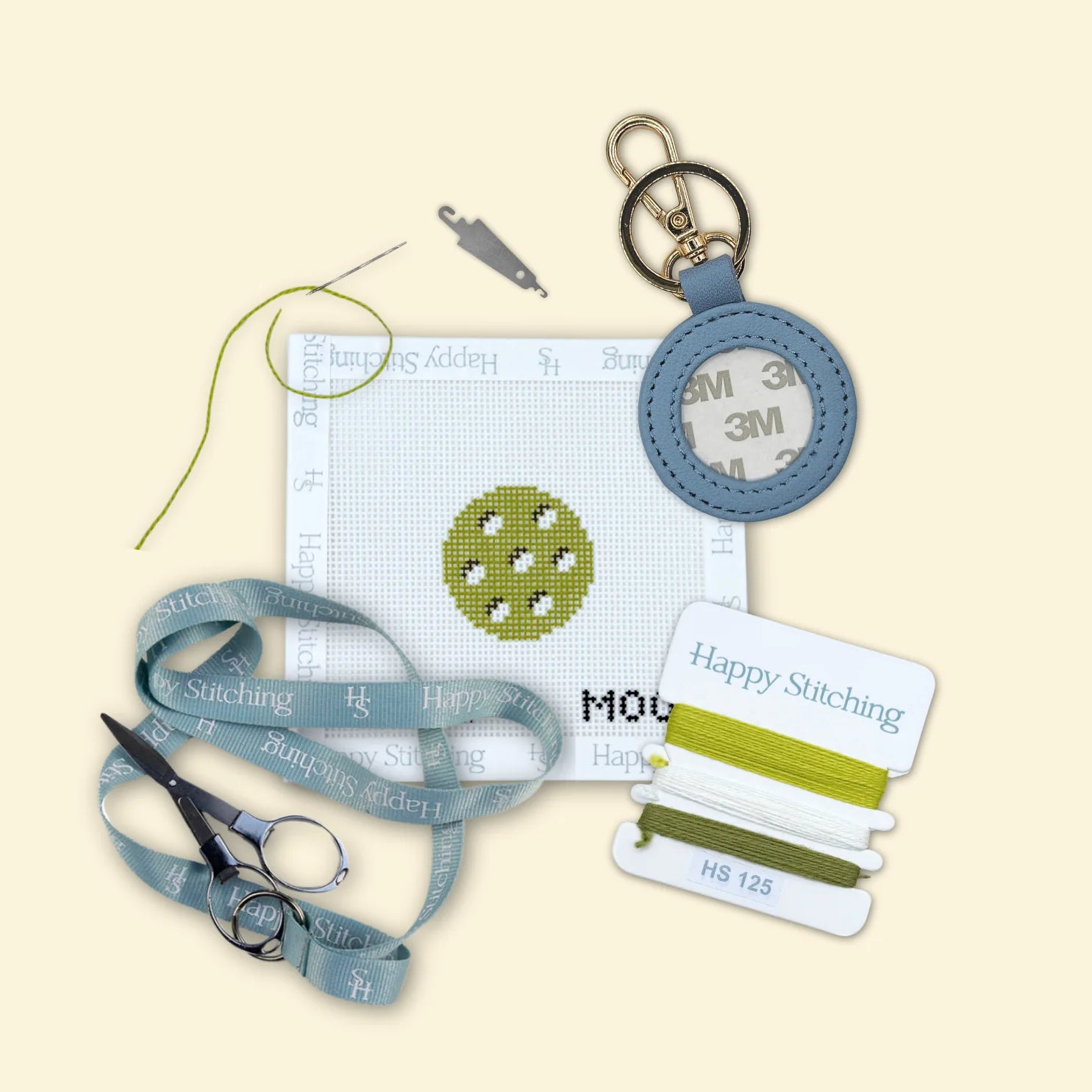 In a Pickle Canvas Kit, Self-Finishing-Canvas-Happy Stitching-The Pepper Pot