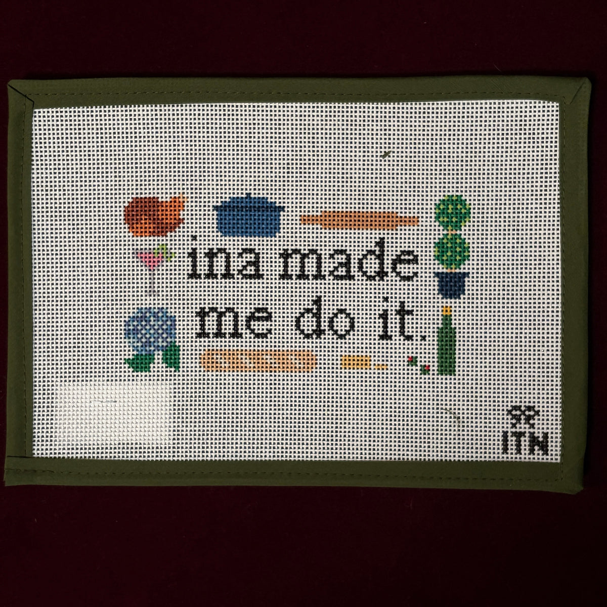 Ina Made Me Do it-Needlepoint Canvas-Ivy & Thread Needlepoint-The Pepper Pot Barrington, IL