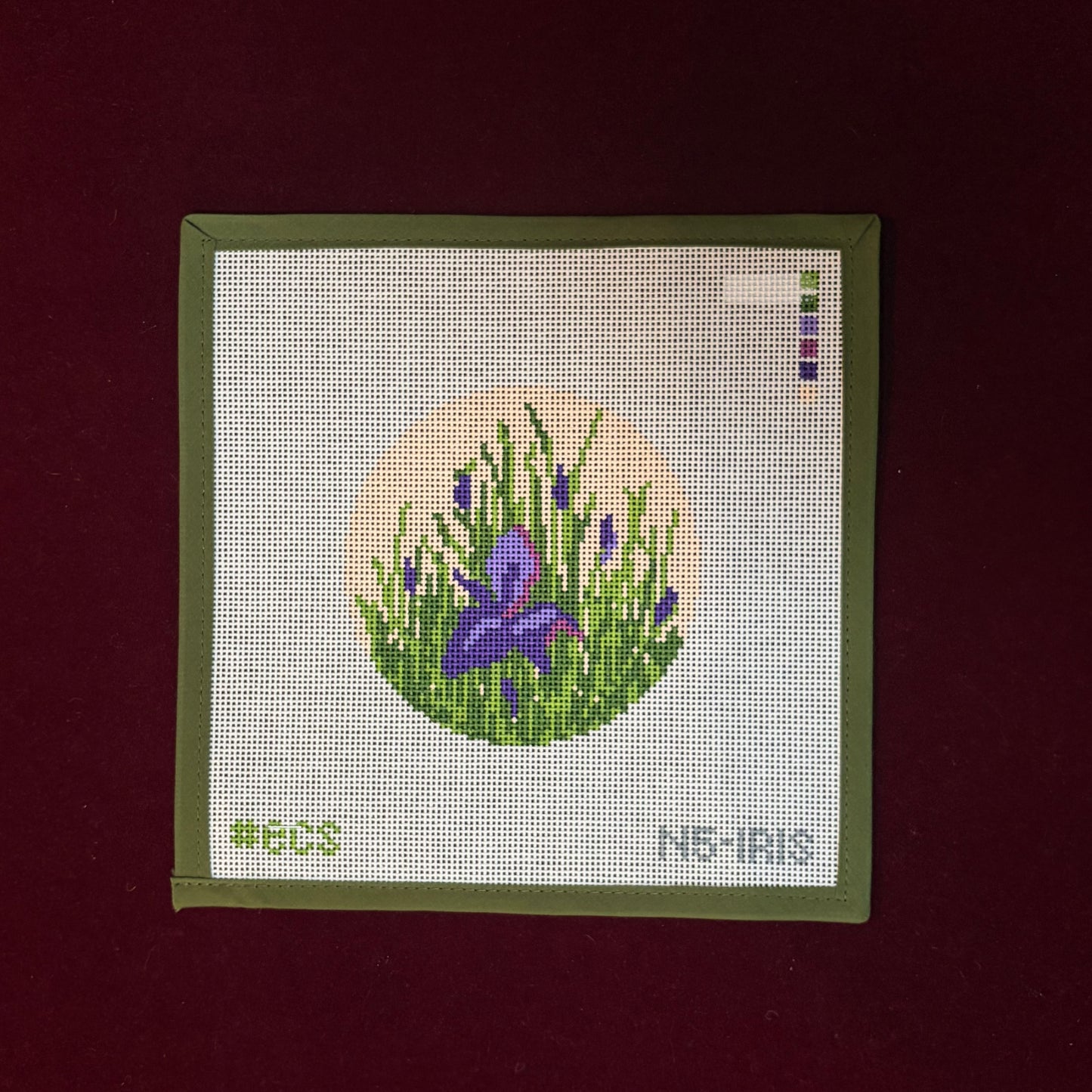 Iris Round-Canvas-Initial K-The Pepper Pot
