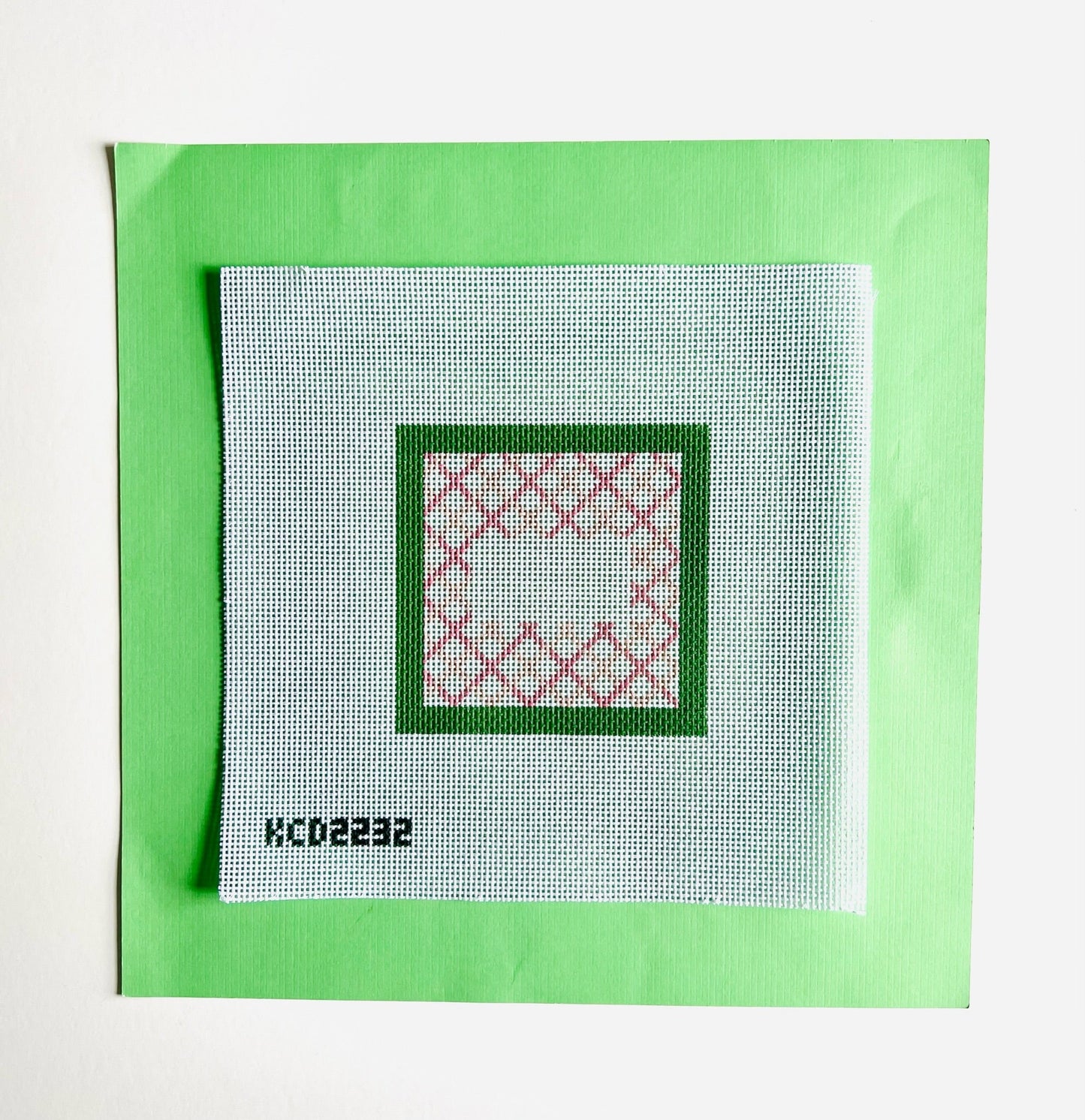 Jill's Monogram Square August Trunk Show-Needlepoint Canvas-KCN Designers-The Pepper Pot Barrington, IL